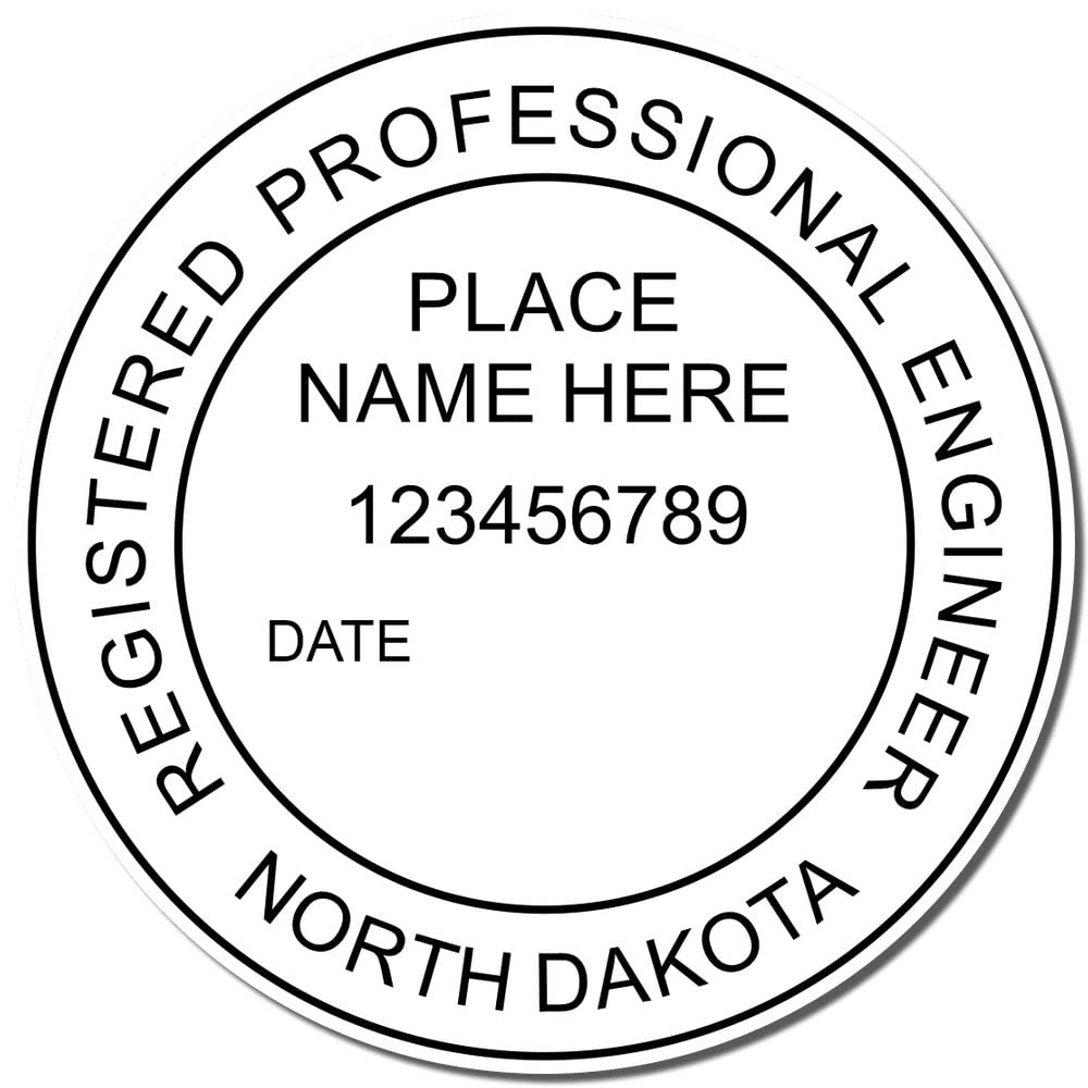 North Dakota Engineer Stamp, Self-Inking Professional Engineer (PE) Stamp, Ideal for North Dakota Engineering Professionals, Size 1-3/4, PE Stamp North Dakota ND, North Dakota ND Engineer Stamp - Image 4