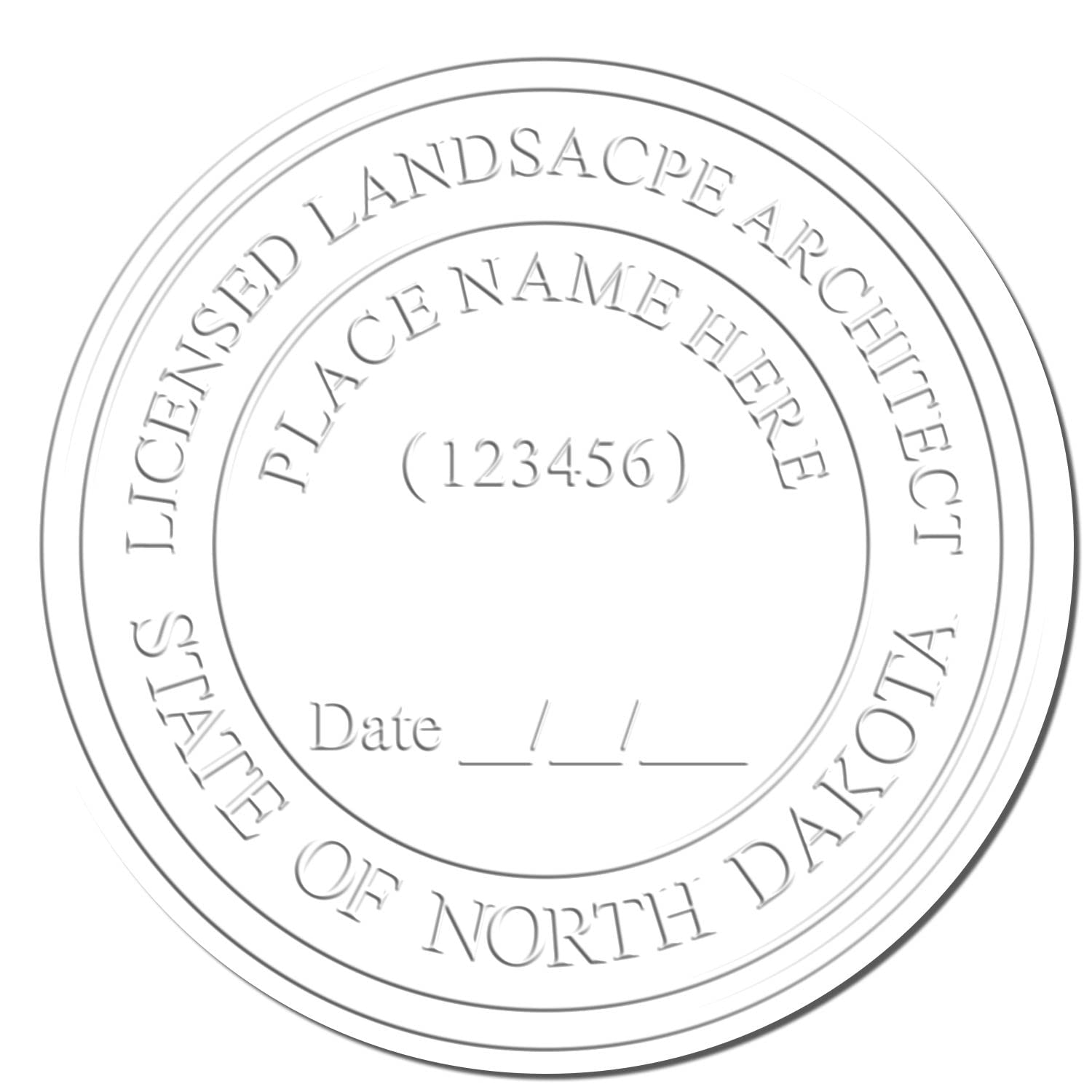 North Dakota Professional Landscape Architect Seal, ND Landscape Architect Stamp, Handheld Size 2" - for North Dakota Landscape Architects, Easy-to-Use Seal for Professional Landscaping Projects - Image 4