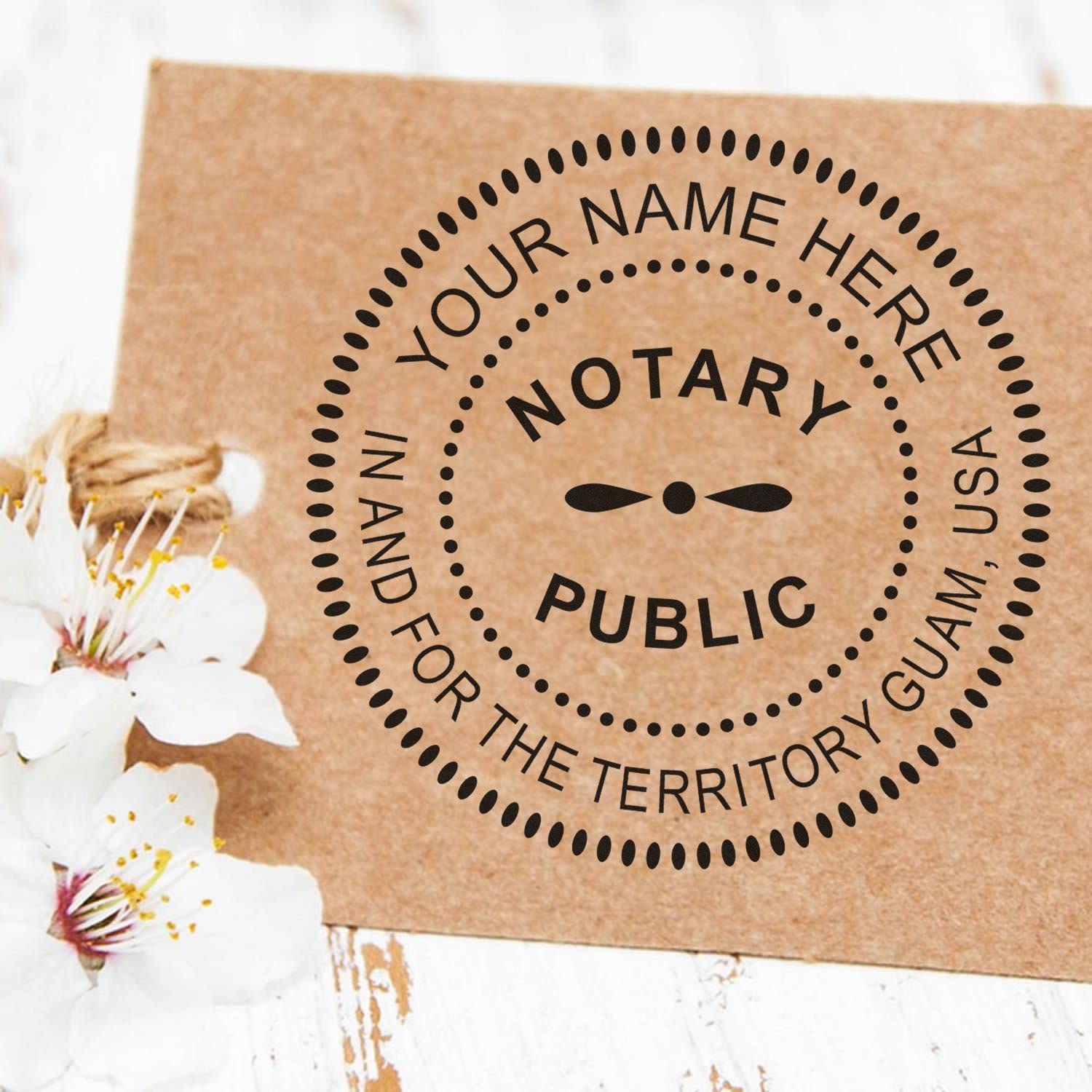 Notary Supply Guam - Self Inking Stamps, Notary Kit Includes: Round Notary Stamp, Notary Ledger, Acknowledgement Stamp, Press and Print Stamps, Your Choice 11 Ink Colors - Image 4