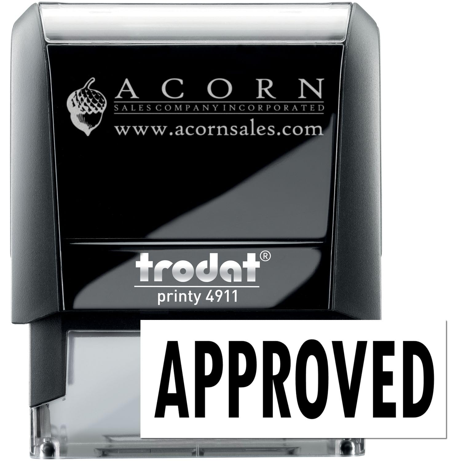 Office Stamp - Black Ink Self-Inking Approved Stamp, Ideal for Clerical Staff, Efficient and Quick Document Marking, 1/2 x 1-1/2, Durable and Long-Lasting, Ideal for Busy Office Environments - Image 5