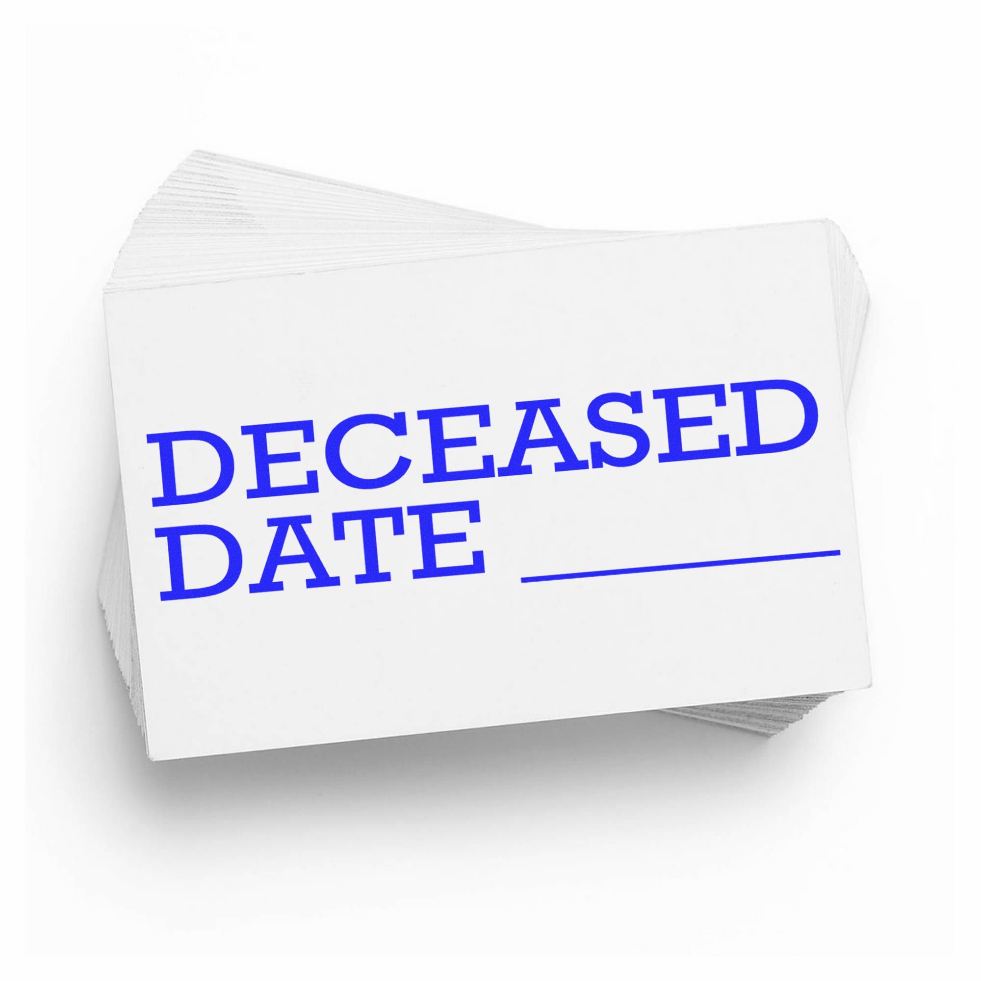 Office Stamp - Large, Self-Inking Deceased Date Stamp with Blue Ink, Ideal for Healthcare Administrators, 7/8 x 2-1/4, Easy to Use, Ideal for Medical Office Use, Blue Ink Large Self-Inking Stamp - Image 9