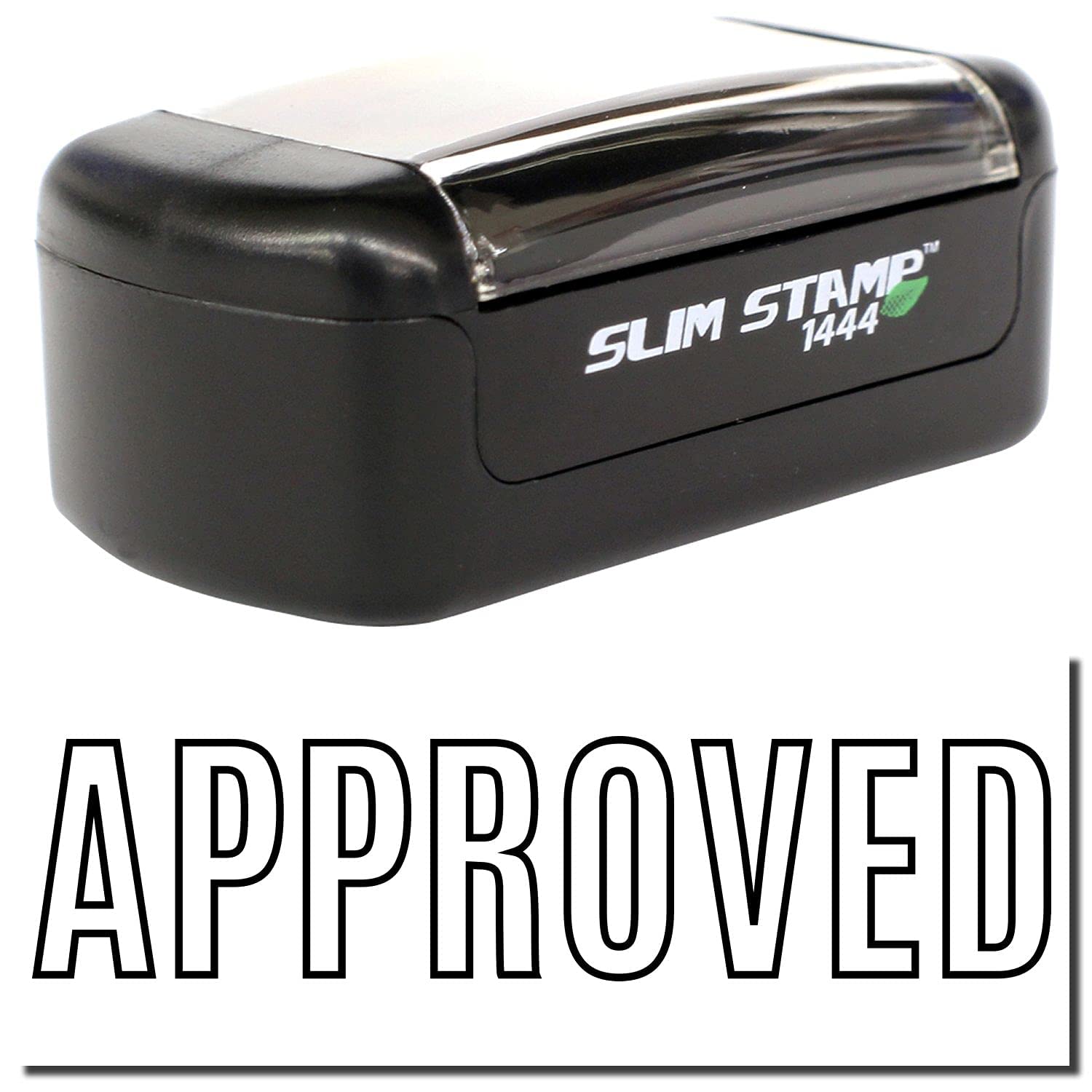Office Stamp - Slim Pre-Inked, Quality Outline Approved Stamp with Smudge-Proof Black Ink, Ideal for Customer Service Representatives, 1/2 x 1-1/2, Long-Lasting and Reliable Office Stamp - Image 3