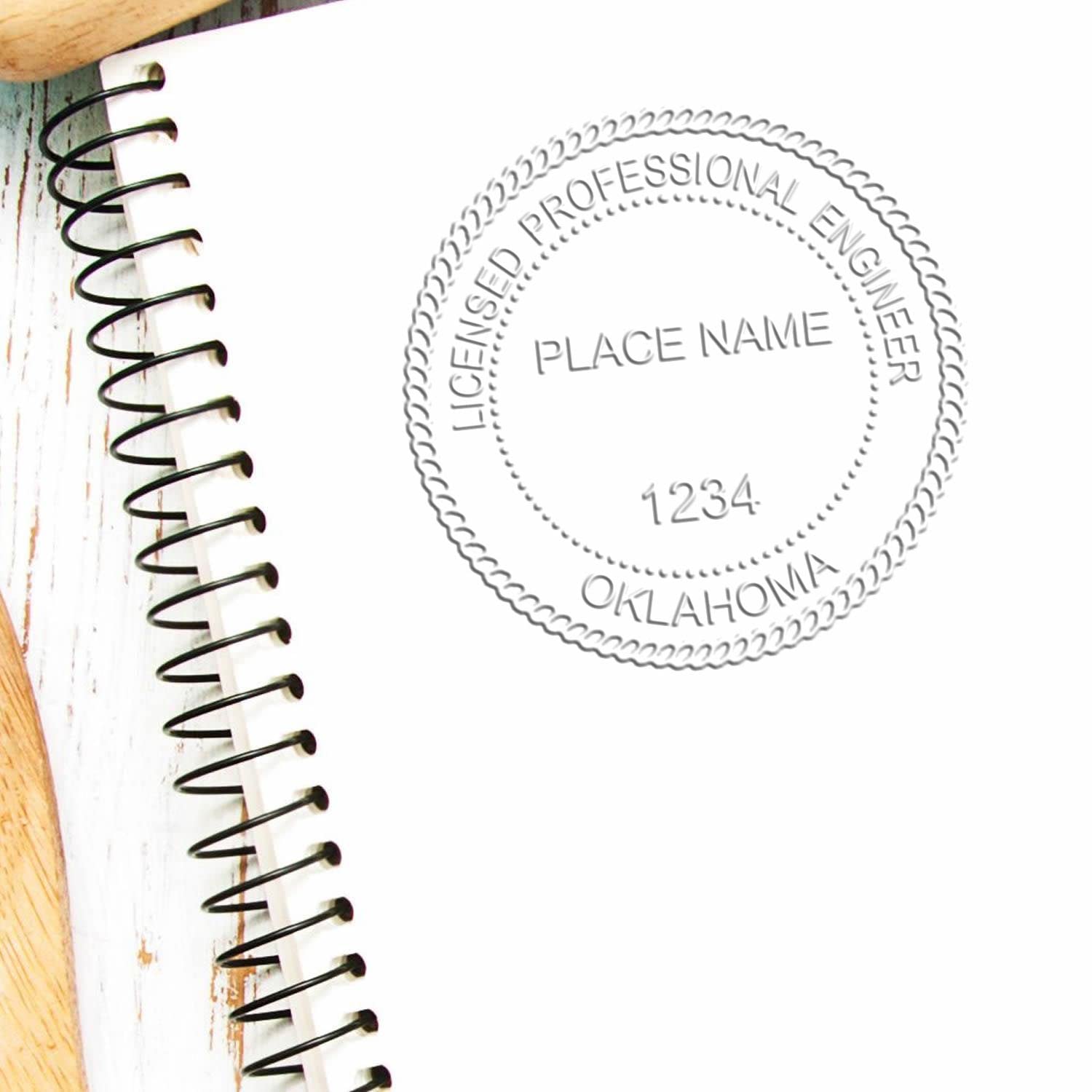 Oklahoma PE Seal -Handheld Licensed Professional Engineer Seal, Ideal for Oklahoma Engineers, Size 1-3/4, Oklahoma Engineer Seal - Perfect Tool for Licensed Professionals in Oklahoma - Image 6