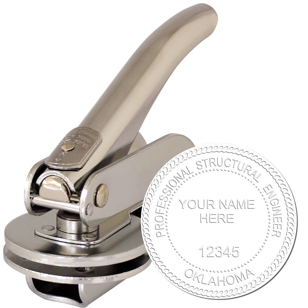 Oklahoma Structural Professional Engineer Seal - Handheld, Size 1-3/4, Ideal for Oklahoma Structural Engineer, Oklahoma Structural PE Seal, Oklahoma Structural Engineer Seal, PE Seal OK - Image 2
