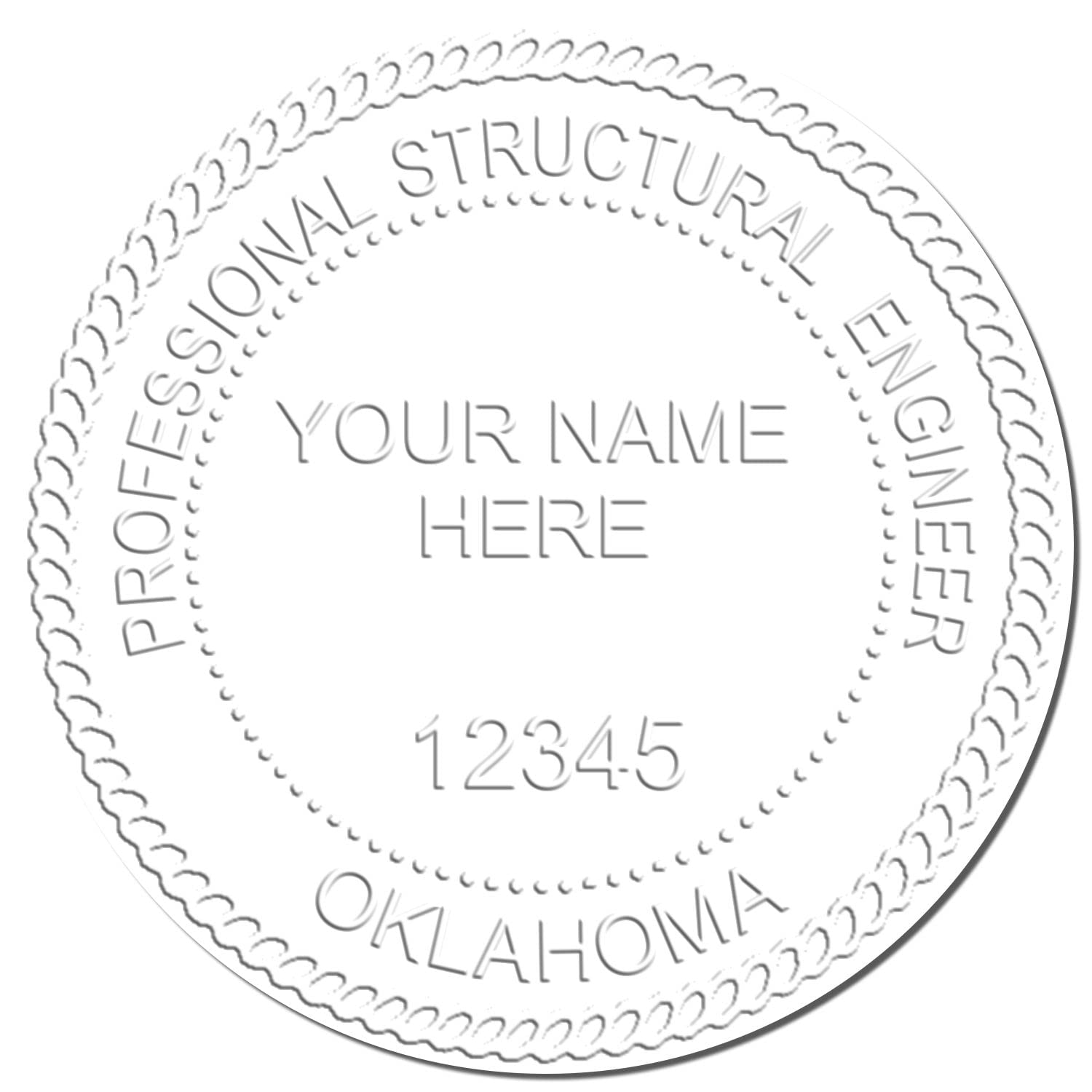 Oklahoma Structural Professional Engineer Seal - Handheld, Size 1-3/4, Ideal for Oklahoma Structural Engineer, Oklahoma Structural PE Seal, Oklahoma Structural Engineer Seal, PE Seal OK - Image 4
