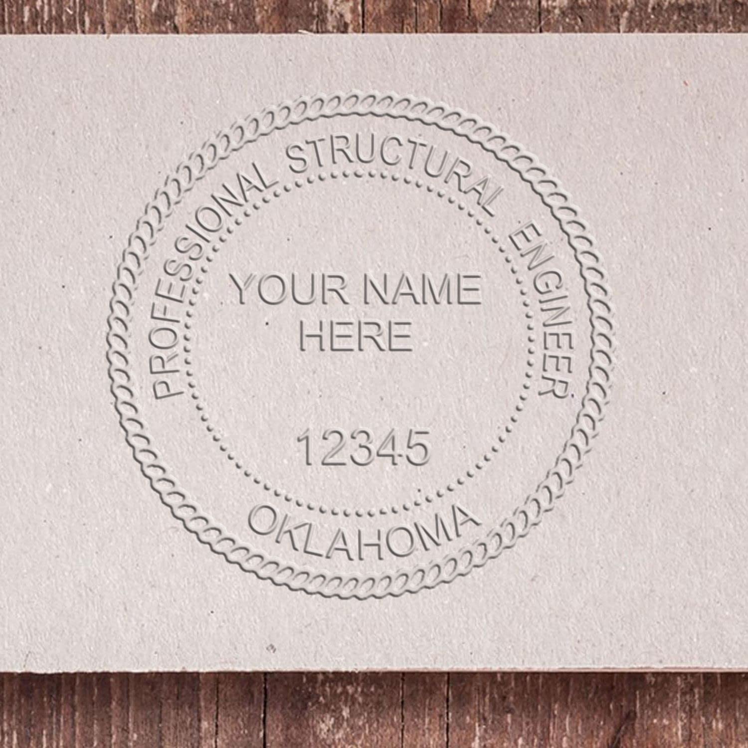 Oklahoma Structural Professional Engineer Seal - Handheld, Size 1-3/4, Ideal for Oklahoma Structural Engineer, Oklahoma Structural PE Seal, Oklahoma Structural Engineer Seal, PE Seal OK - Image 6