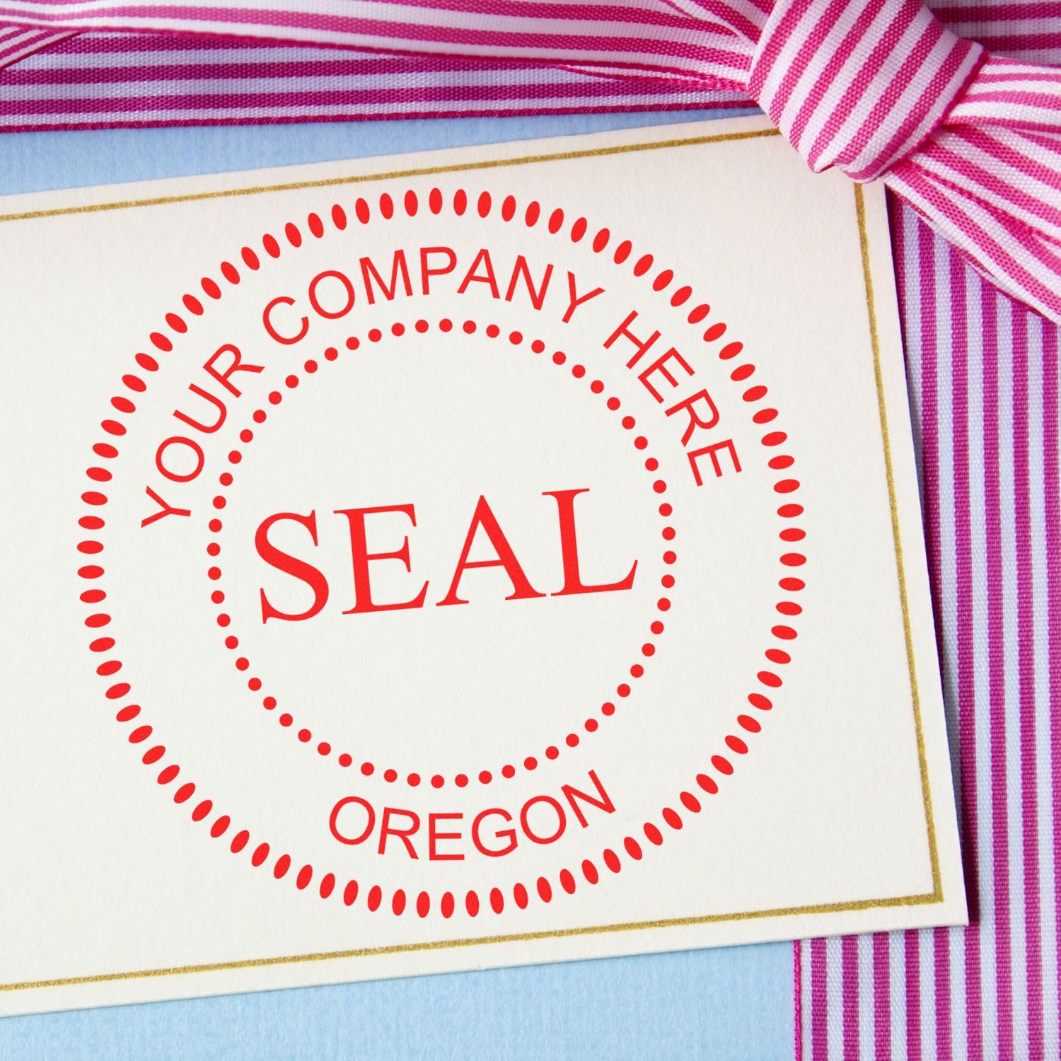 Oregon Self-Inking Corporate Seal Stamp, 1-5/8 Size, Oregon Company Stamp, Personalized, Personalized Corporate Seal Stamp, Personalized Company Inked Stamp, Self-Ink Stamp, OR Stamp - Image 7