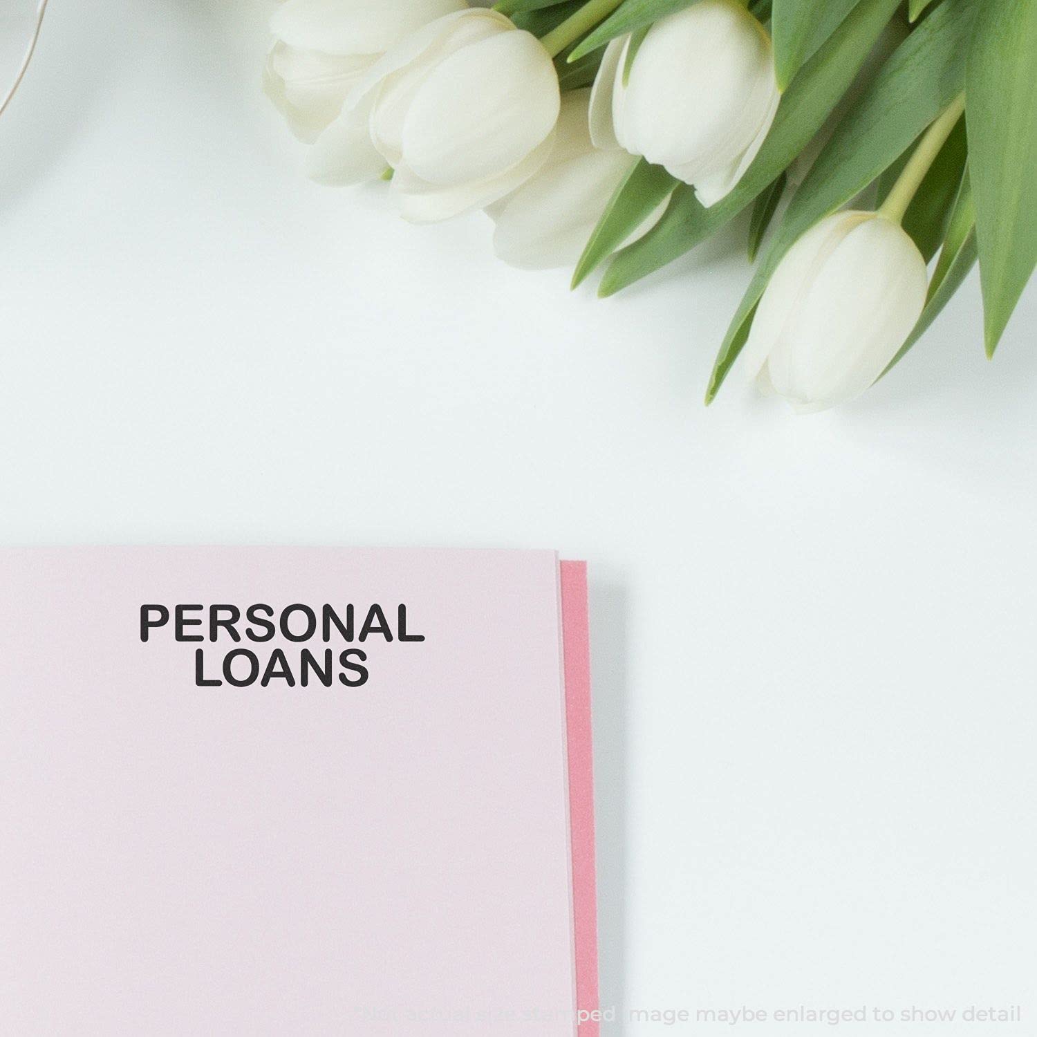 Personal Loans Rubber Stamp, Perfect for Bank Tellers, Wooden Handle Rubber Stamp, Uses Stamp Pad, Imprint Size Approx 1/2" x 1-1/2", Laser Engraved, Made in USA - Image 3