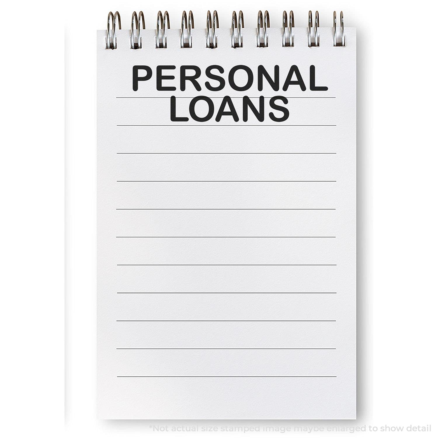 Personal Loans Rubber Stamp, Perfect for Bank Tellers, Wooden Handle Rubber Stamp, Uses Stamp Pad, Imprint Size Approx 1/2" x 1-1/2", Laser Engraved, Made in USA - Image 4