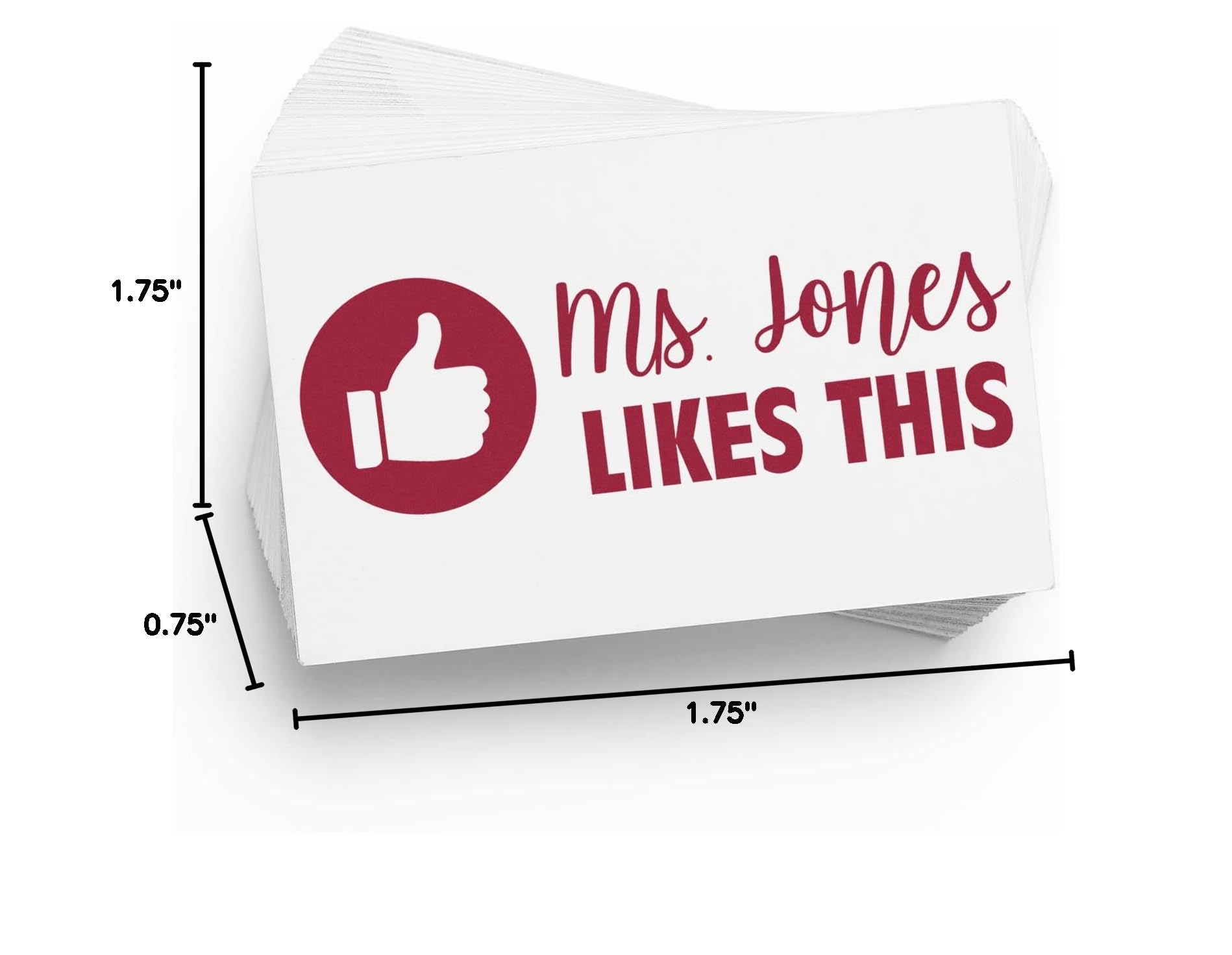 Personalized Facebook Thumbs Up Stamp, Cute Teacher Gift, Custom Made, Avail in 11 Ink Colors, Size 3/4" x 1-3/4" - Image 10