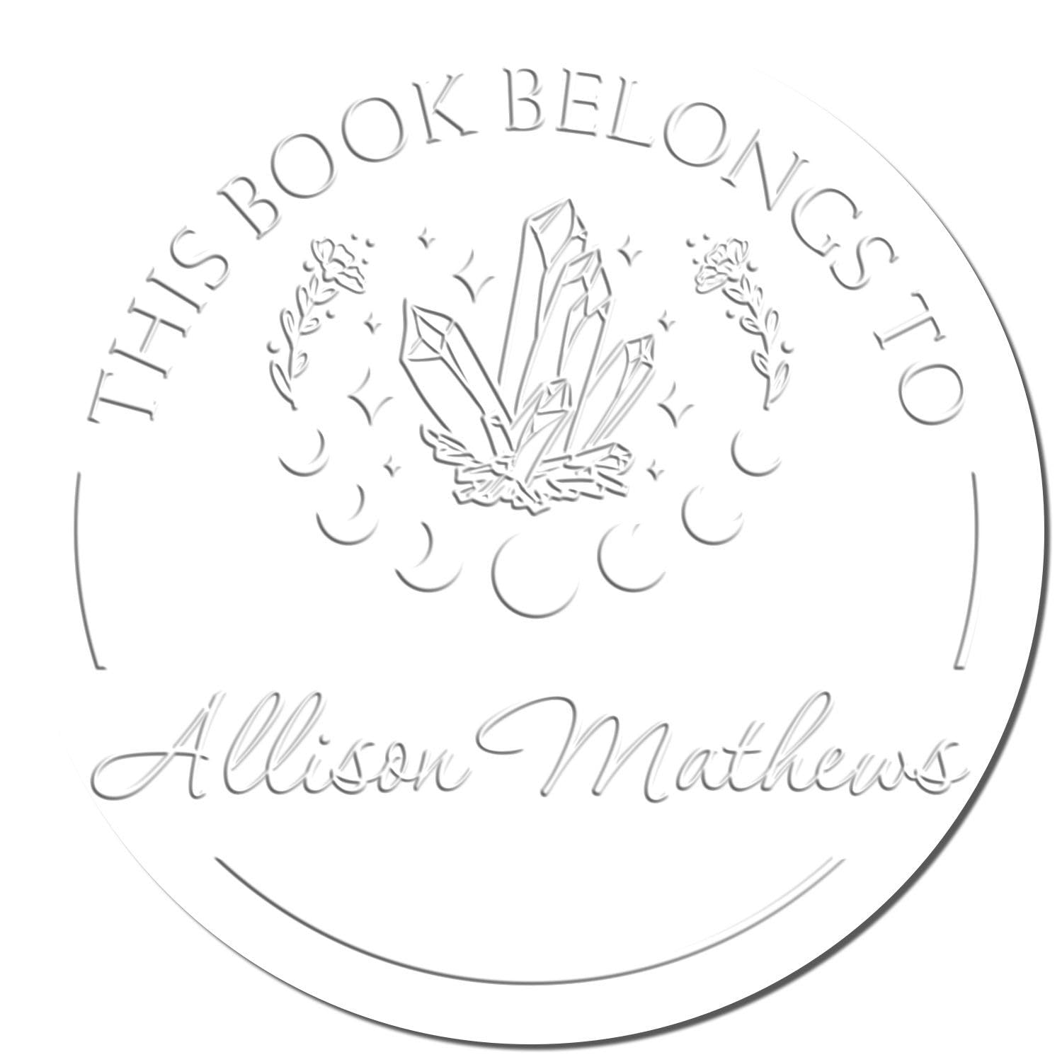 Personalized Library Paper Embosser, Read It Embossed Stamp - Customizable Desk Embosser with Supernal Crystals, Ideal for Art Therapists, 1-5/8 Size - Personalized Book and Paper Embossing Tool - Image 4