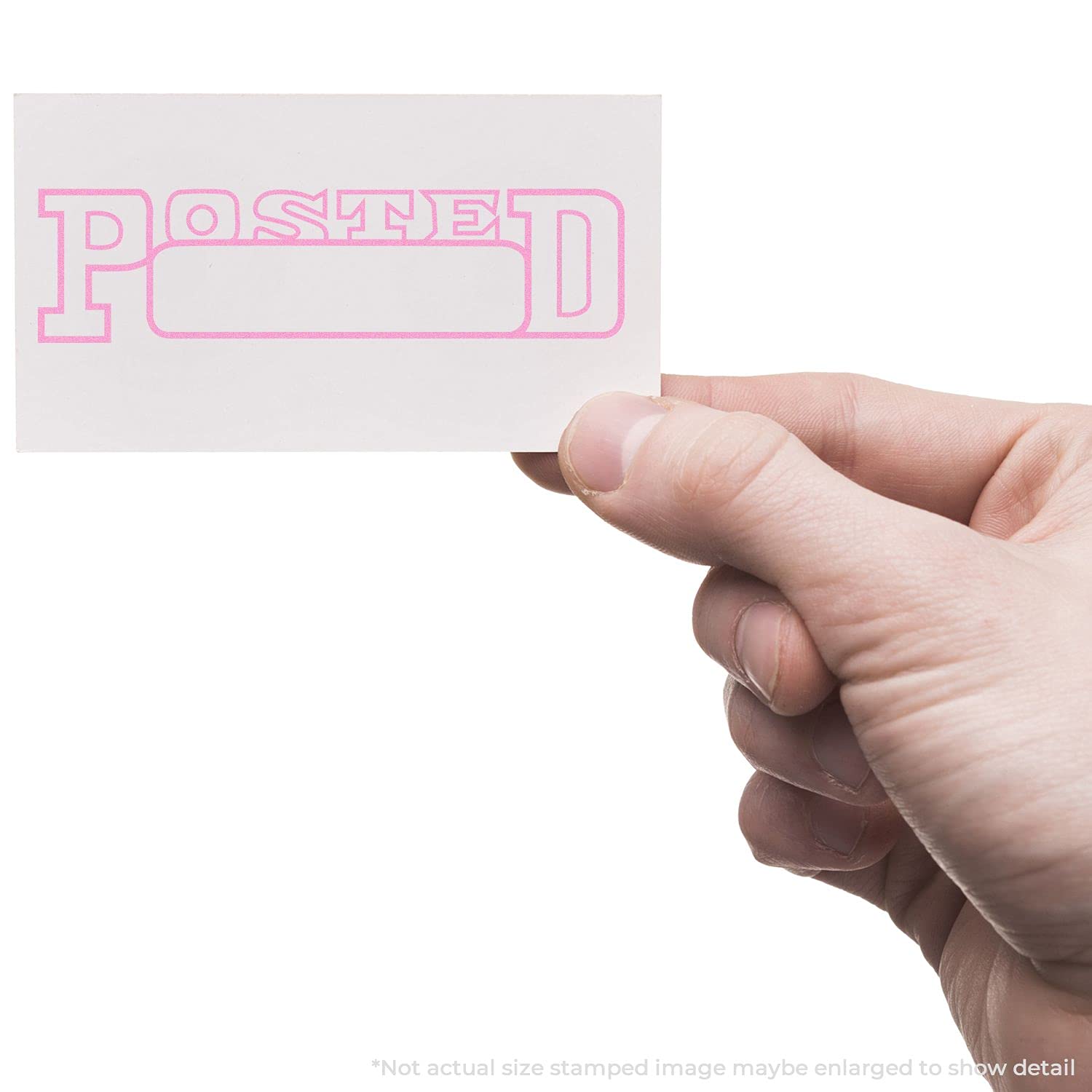 Posted with Date Box Rubber Stamp, Perfect for Tellers, Wooden Handle Rubber Stamp, Uses Stamp Pad, Imprint Size Approx 1/2" x 1-1/2", Laser Engraved, USA Made - Image 4