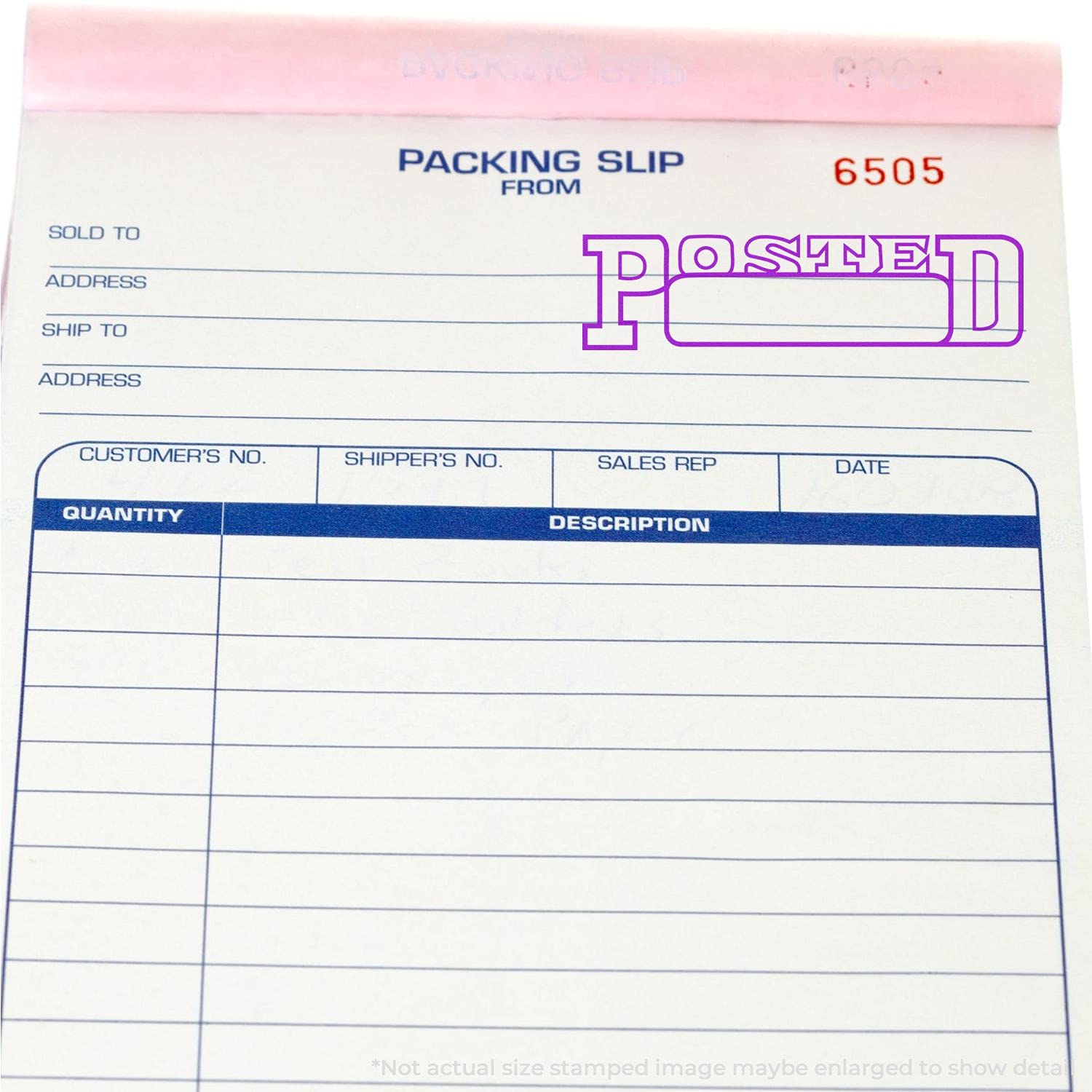 Posted with Date Box Rubber Stamp, Perfect for Tellers, Wooden Handle Rubber Stamp, Uses Stamp Pad, Imprint Size Approx 1/2" x 1-1/2", Laser Engraved, USA Made - Image 6