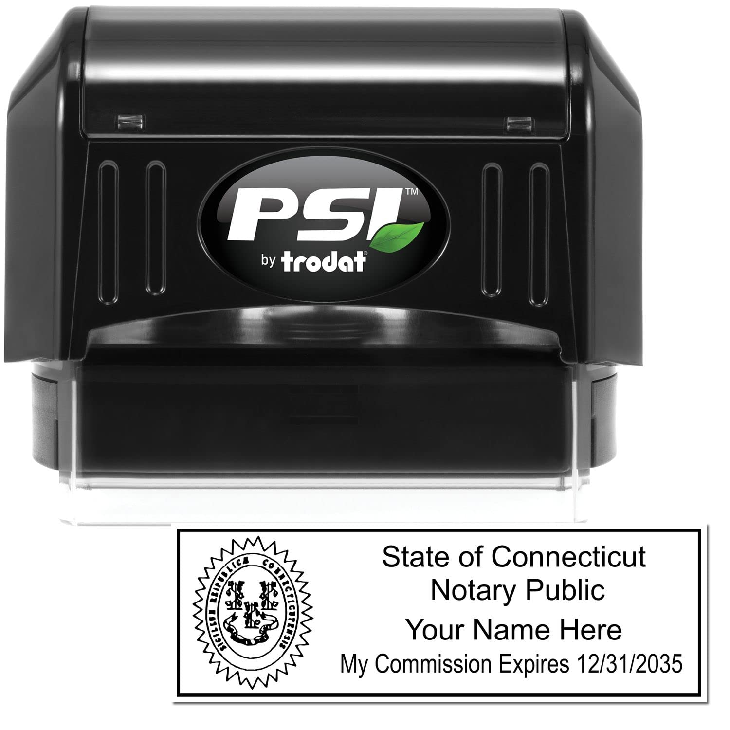 Pre-Inked Connecticut Notary Public Stamp, Up to 15K Imprints, Notary Stamp CT, Press and Print Stamping, Rectangular 7/8" x 2-1/4", Notarial Stamp Connecticut - Image 2