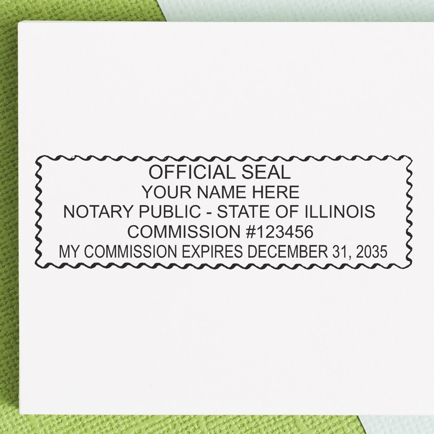 Pre-Inked Illinois Notary Public Stamp, Up to 15K Imprints, Notary Stamp IL, Press and Print Stamping, Rectangular 7/8" x 2-1/4", Notarial Stamp Illinois - Image 4