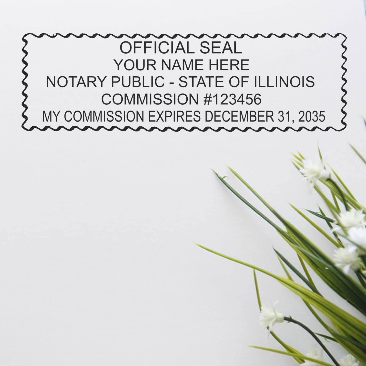 Pre-Inked Illinois Notary Public Stamp, Up to 15K Imprints, Notary Stamp IL, Press and Print Stamping, Rectangular 7/8" x 2-1/4", Notarial Stamp Illinois - Image 6