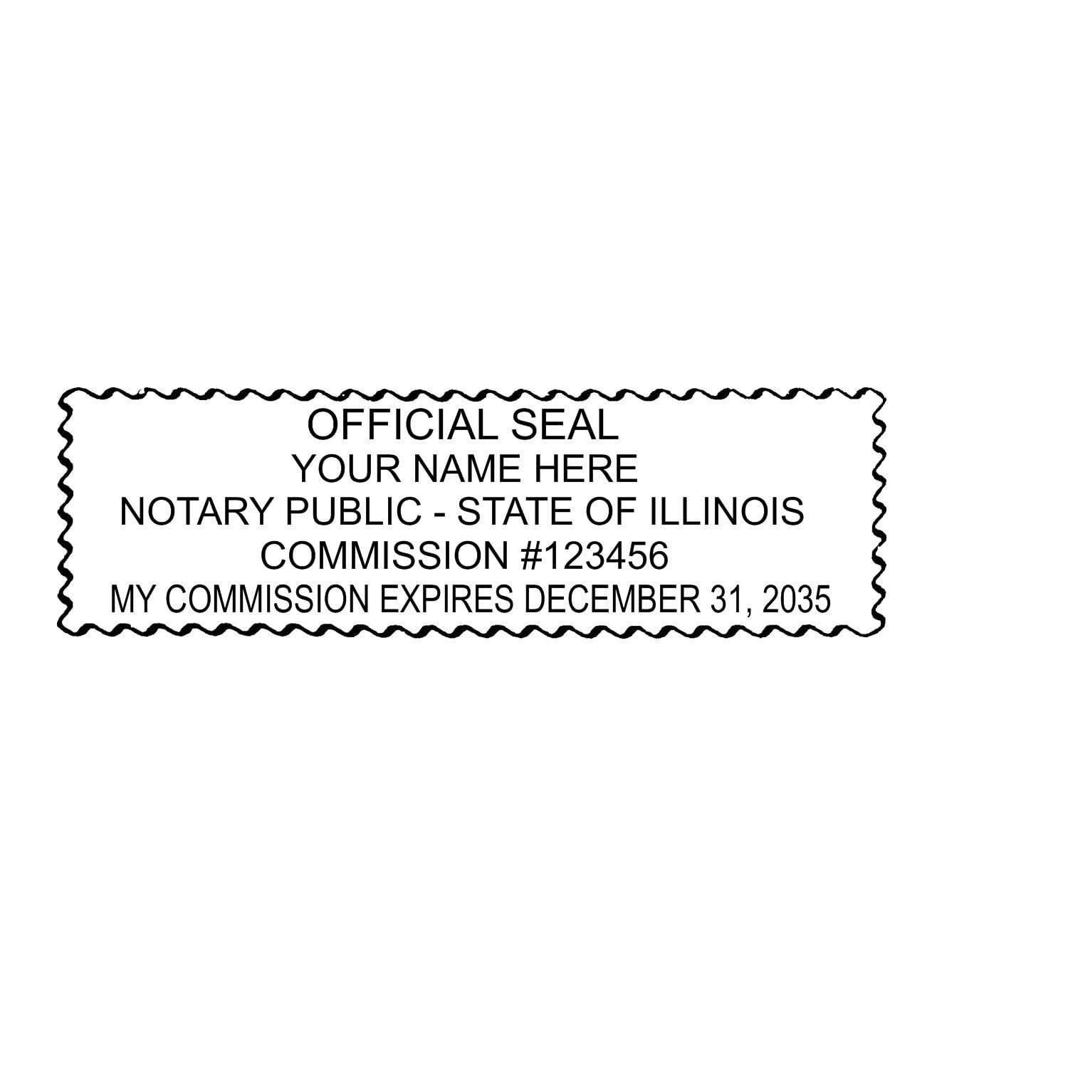 Pre-Inked Illinois Notary Public Stamp, Up to 15K Imprints, Notary Stamp IL, Press and Print Stamping, Rectangular 7/8" x 2-1/4", Notarial Stamp Illinois - Image 9