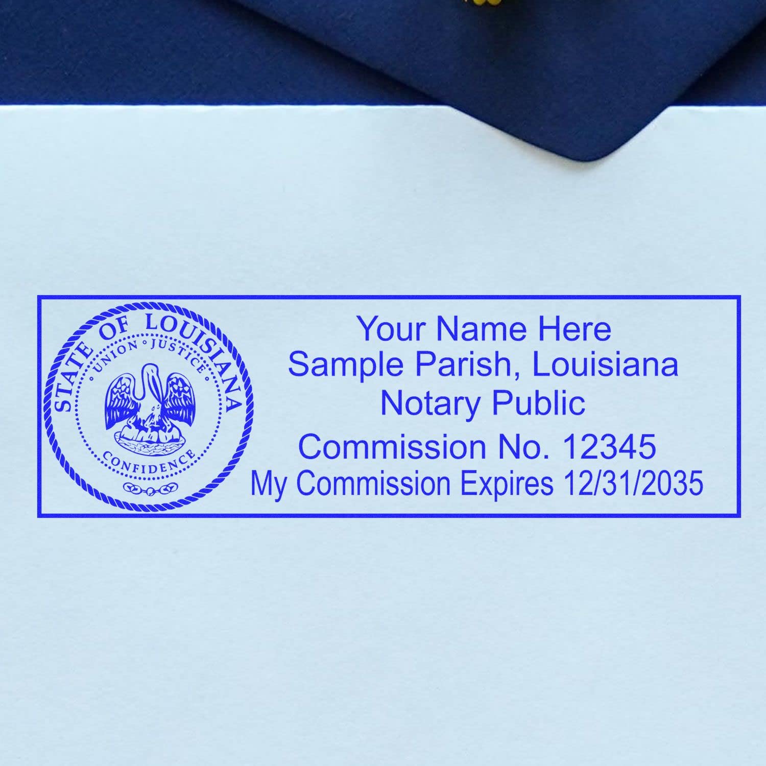 Louisiana Notary Value Kit, Notary Public Supplies Louisiana, Includes Notarial Record Book, Acknowledgement Stamp, Rectangular Notary Stamp, with Wood Handle Stamps - Image 4