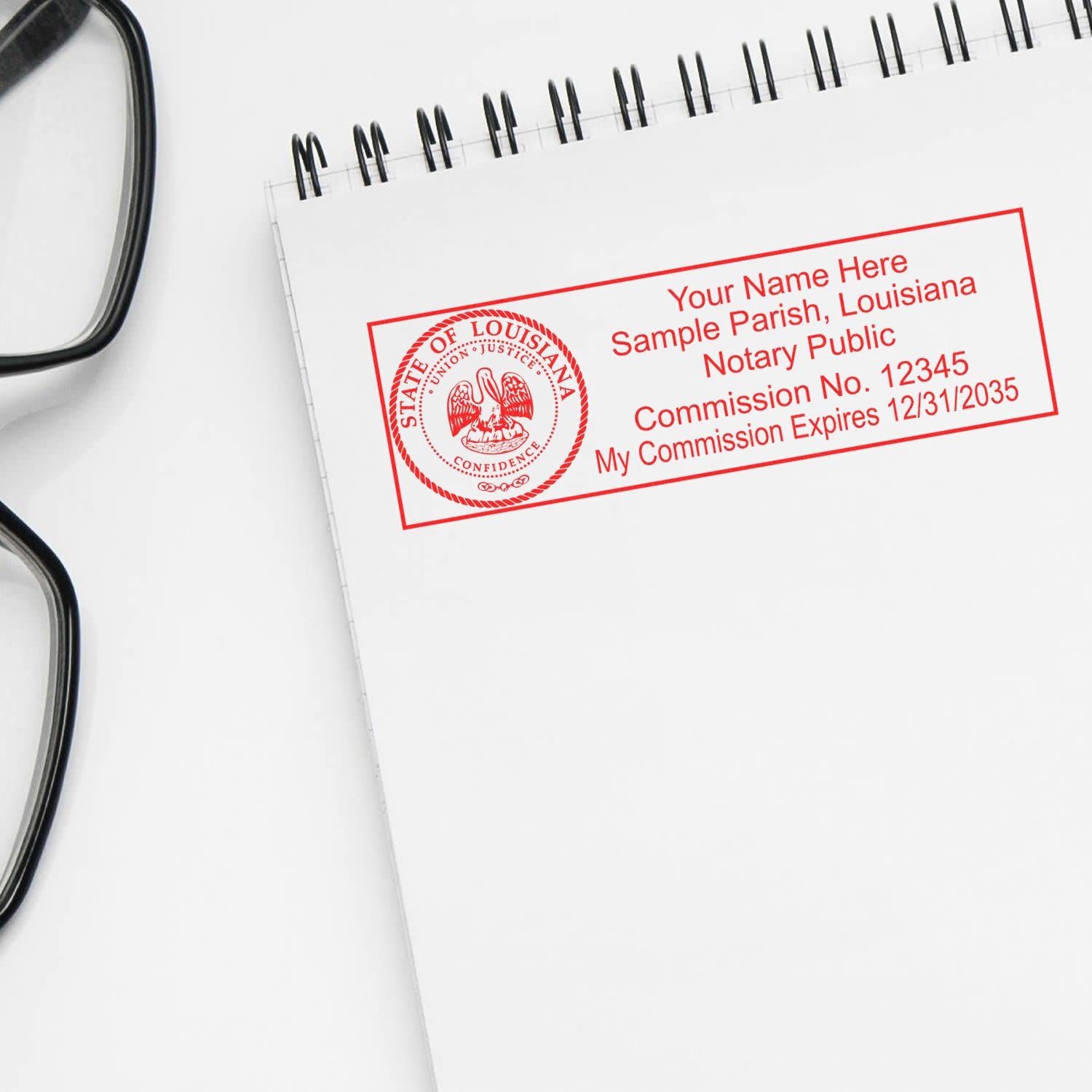 Pre-Inked Louisiana Notary Public Stamp, Up to 15K Imprints, Notary Stamp LA, Press and Print Stamping, Rectangular 7/8" x 2-1/4", Notarial Stamp Louisiana - Image 6