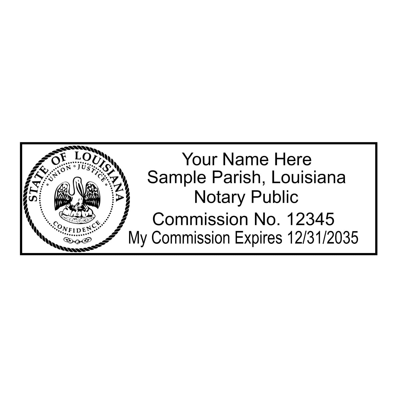 Pre-Inked Louisiana Notary Public Stamp, Up to 15K Imprints, Notary Stamp LA, Press and Print Stamping, Rectangular 7/8" x 2-1/4", Notarial Stamp Louisiana - Image 9