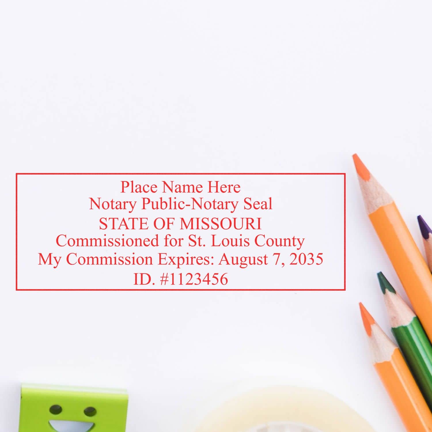 Pre-Inked Missouri Notary Public Stamp, Up to 15K Imprints, Notary Stamp MO, Press and Print Stamping, Rectangular 7/8" x 2-1/4", Notarial Stamp Missouri - Image 6
