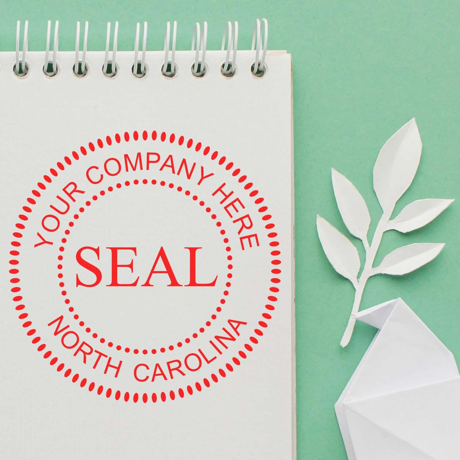 Pre-Inked Slim Company Stamp for North Carolina, Your Choice 5 Ink Colors, C-Corp Seal or S-Corp Seals, NC Corporate Seal Stamp, 1-5/8, Custom Corporate Seal Stamp, Custom Company Inked Stamp - Image 7