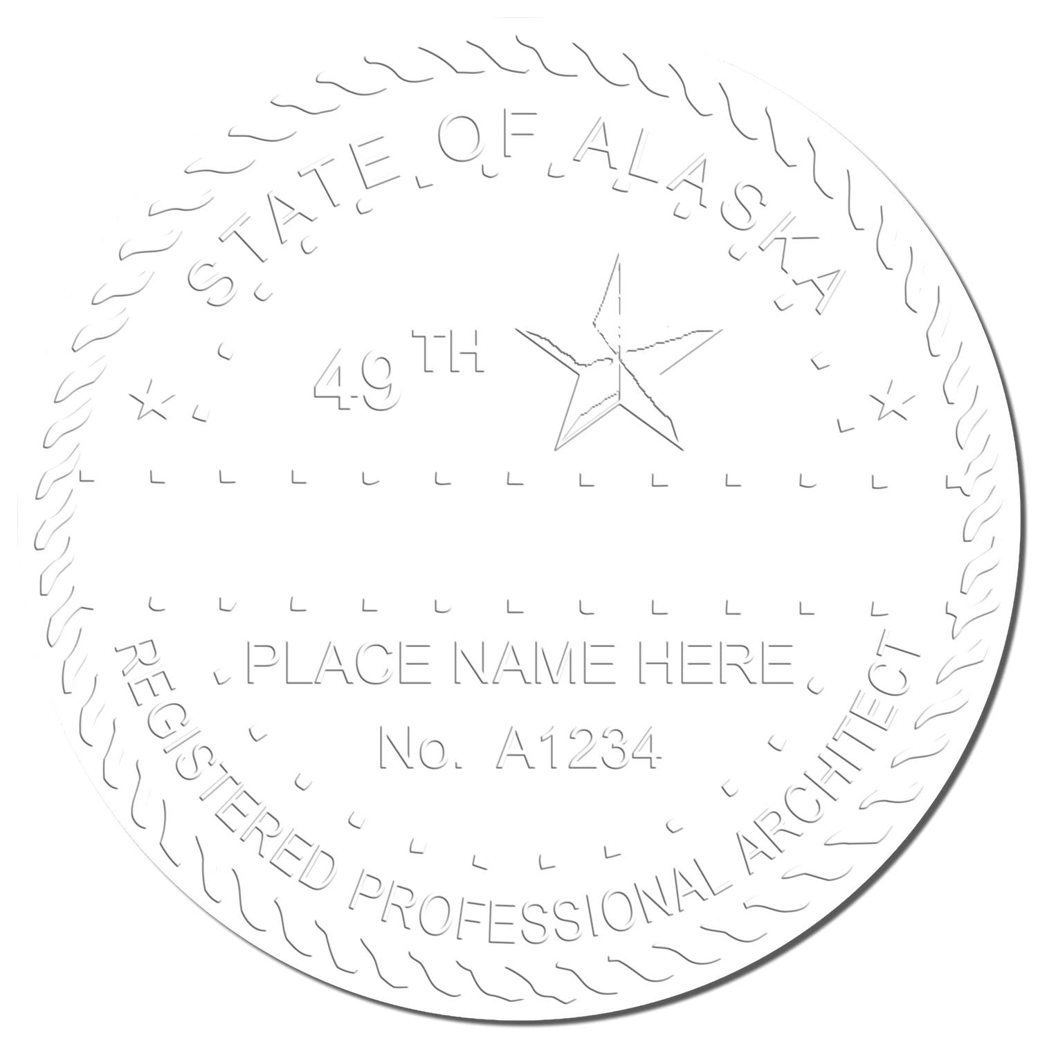 Premium Alaska Architect Seal - Handheld, Size 2" - Ideal for Professional Alaska Architects - Architect Seal AK - Essential Tool for Alaska Architectural Projects - Alaska Professional Seal - Image 4