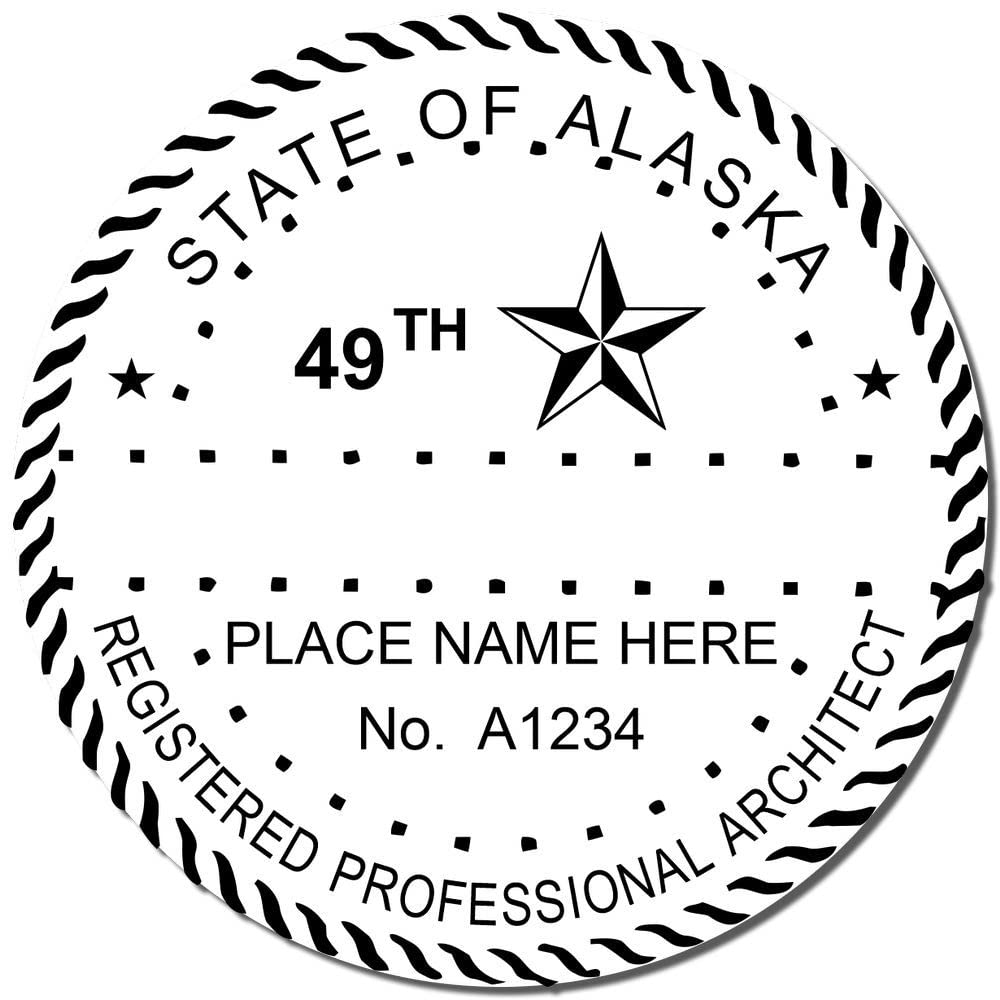 Premium Alaska Architect Stamp - AK Architect Seal Stamp, 2" Size, Size - Wood Handle Inking Stamp for Professional Architects in Alaska - Essential Tool for Architecture Design and Drafting - Image 4