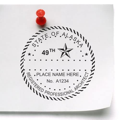 Premium Alaska Architect Stamp - AK Architect Seal Stamp, 2" Size, Size - Wood Handle Inking Stamp for Professional Architects in Alaska - Essential Tool for Architecture Design and Drafting - Image 7
