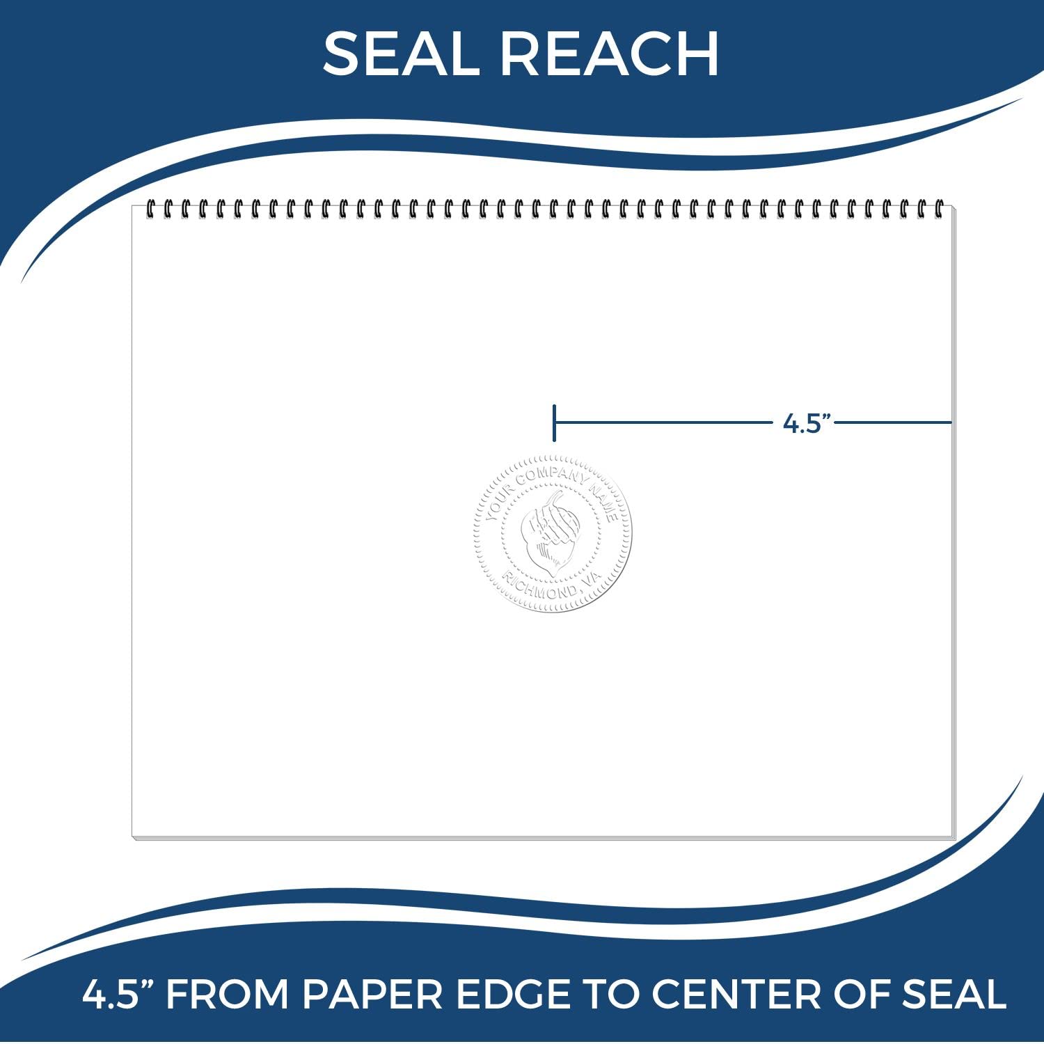Premium Virginia Landscape Architect Seal Embosser - Extended Long Reach, Size 2" - Virginia Landscape Architects - Landscape Architect Seal for Virginia - Professional Virginia Landscape Architects - Image 8