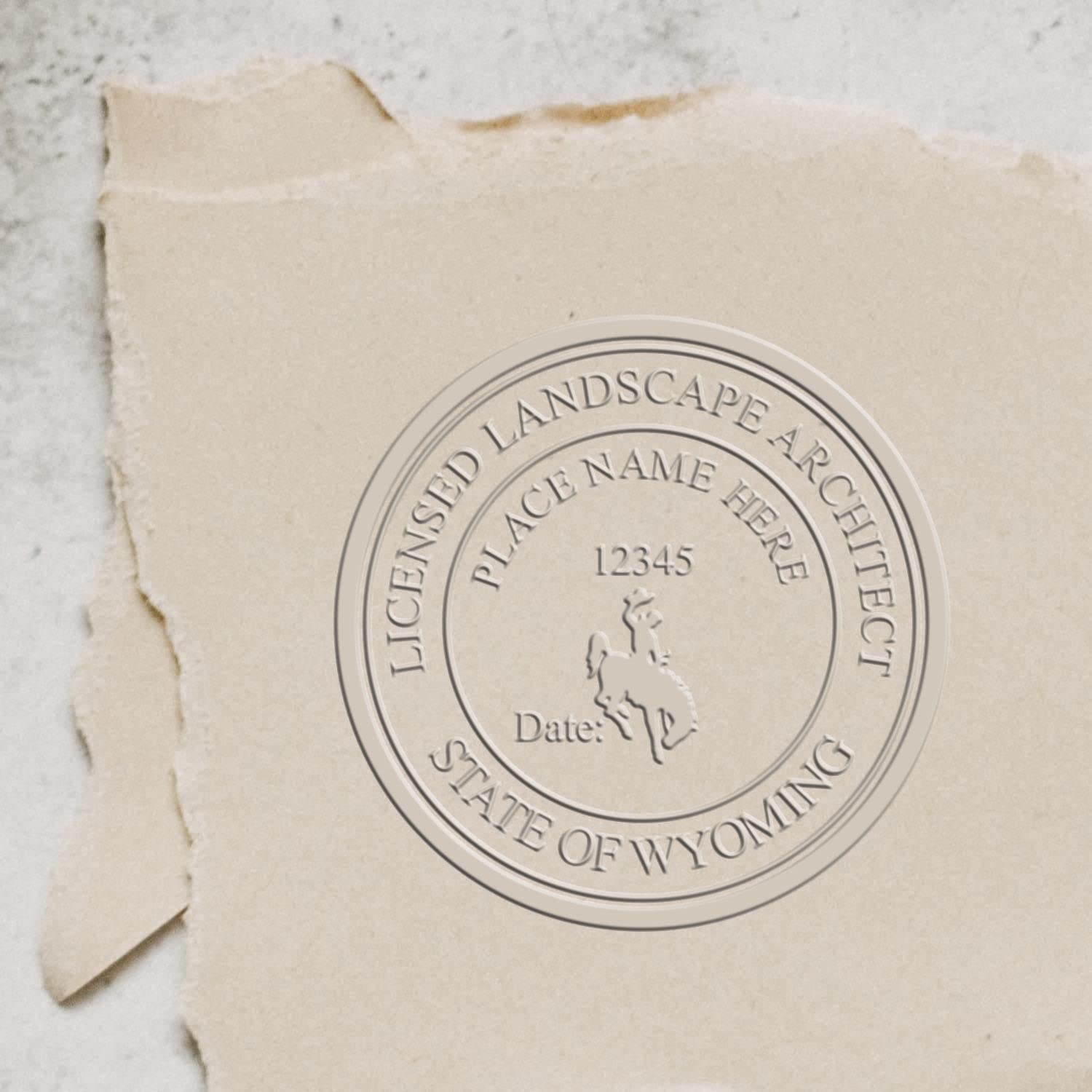 Premium Grey Soft Seal, 1-5/8 Size, Landscape Architect Seal Wyoming - Ideal for Wyoming Professional Landscape Architect - Embossed Stamp - Perfect Wyoming Landscape Architect Tool - Image 6