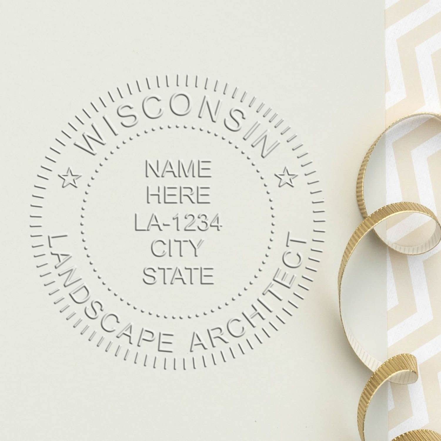 Premium Grey Soft Seal Stamp for Wisconsin Landscape Architect, Size 1-5/8 - Professional Landscape Architect Seal in Wisconsin - Landscape Architect Seal Wisconsin - WI Landscape Architects - Image 6