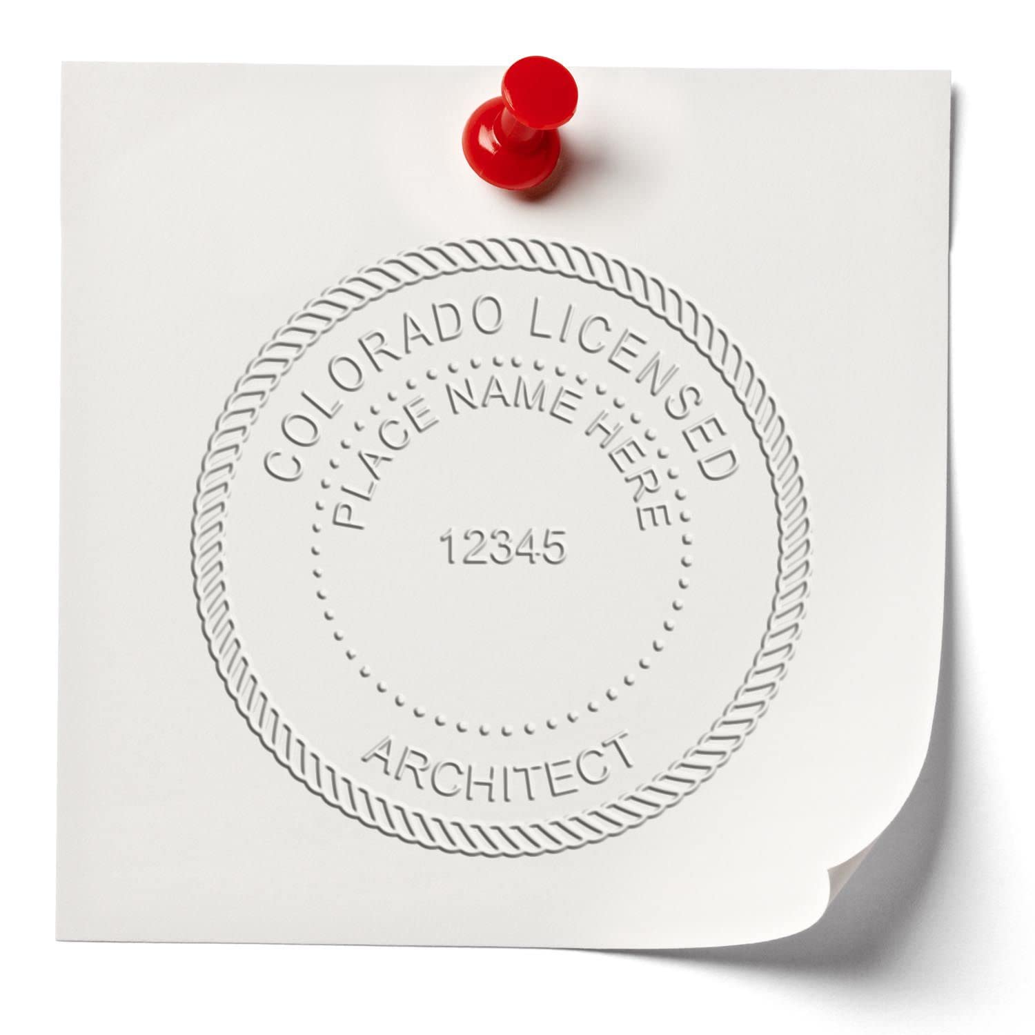 Premium Handheld Architect Embossed Stamp, Colorado Architect Seal, Ideal for Colorado Architects, Size 1-5/8, Architect Seal CO, Ideal for Professional Use - Enhance Your Architectural Drawings - Image 6