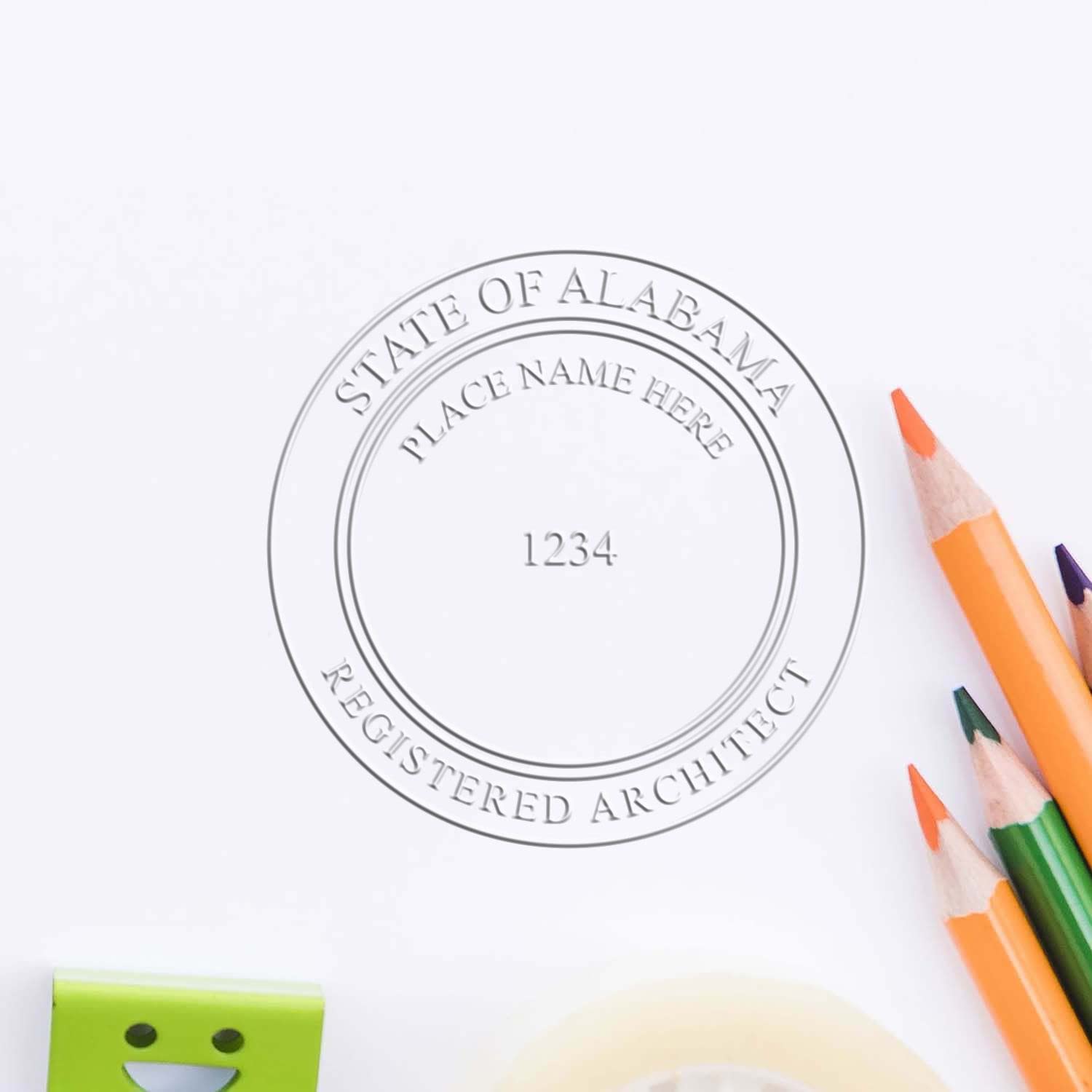 Premium Handheld Architect Embosser - Ideal for Alabama Architects, Alabama Architect Seal, Perfect Size 2" Design, Architect Seal AL - Essential Tool for Professional Alabama Architect