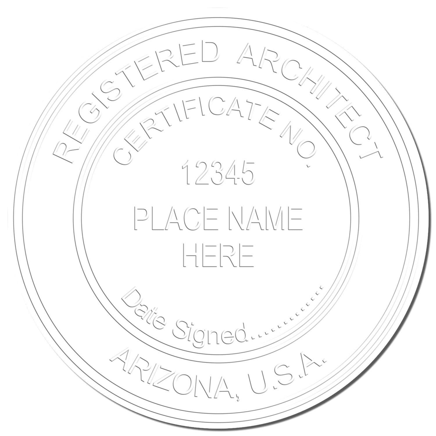 Premium Handheld Architect Embossing Seal - Ideal for Arizona Architects, Arizona Architect Seal, Perfect Size 1-1/2 - Essential Tool for Architect Seal AZ - for Professional Arizona Architect Use - Image 4