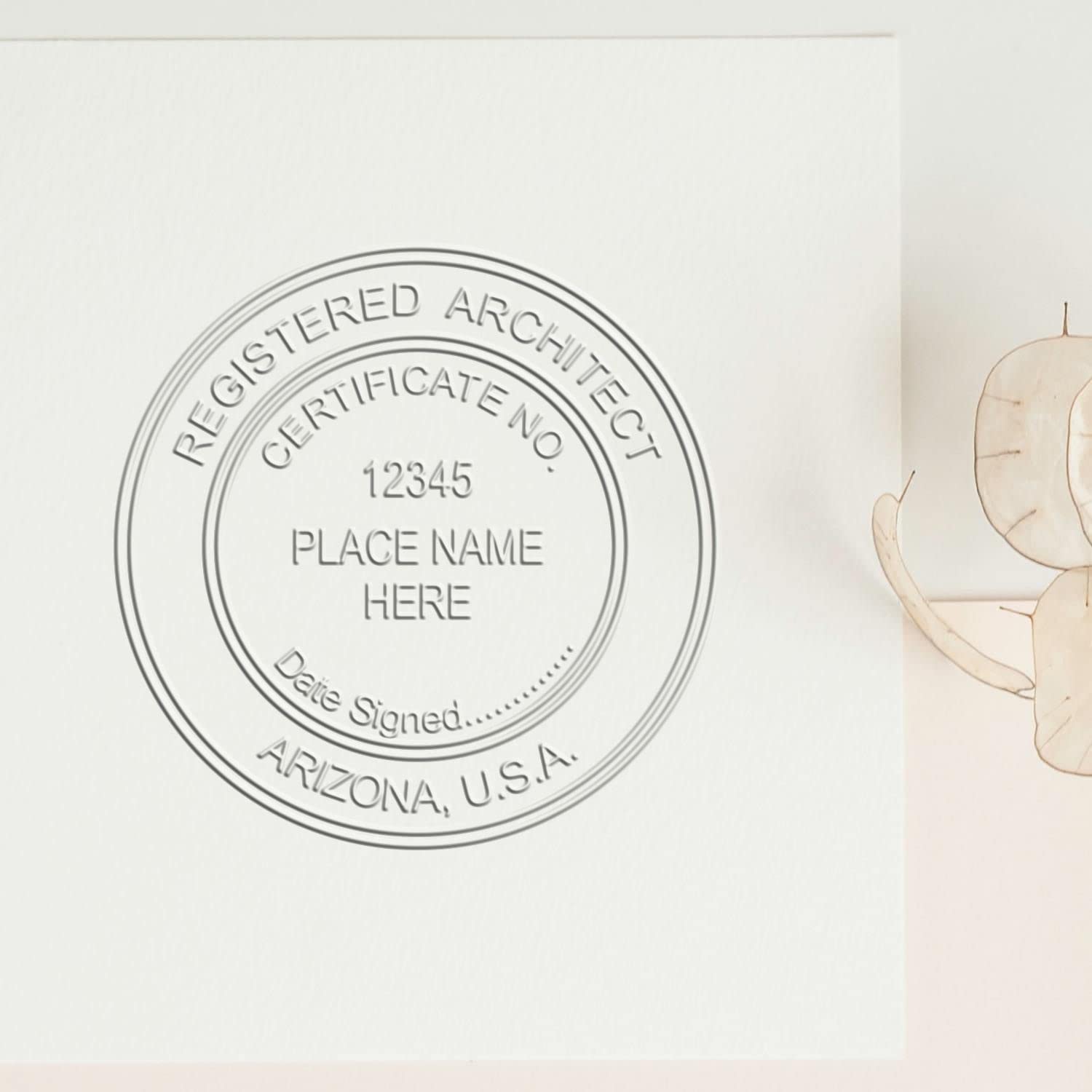 Premium Handheld Architect Embossing Seal - Ideal for Arizona Architects, Arizona Architect Seal, Perfect Size 1-1/2 - Essential Tool for Architect Seal AZ - for Professional Arizona Architect Use - Image 6