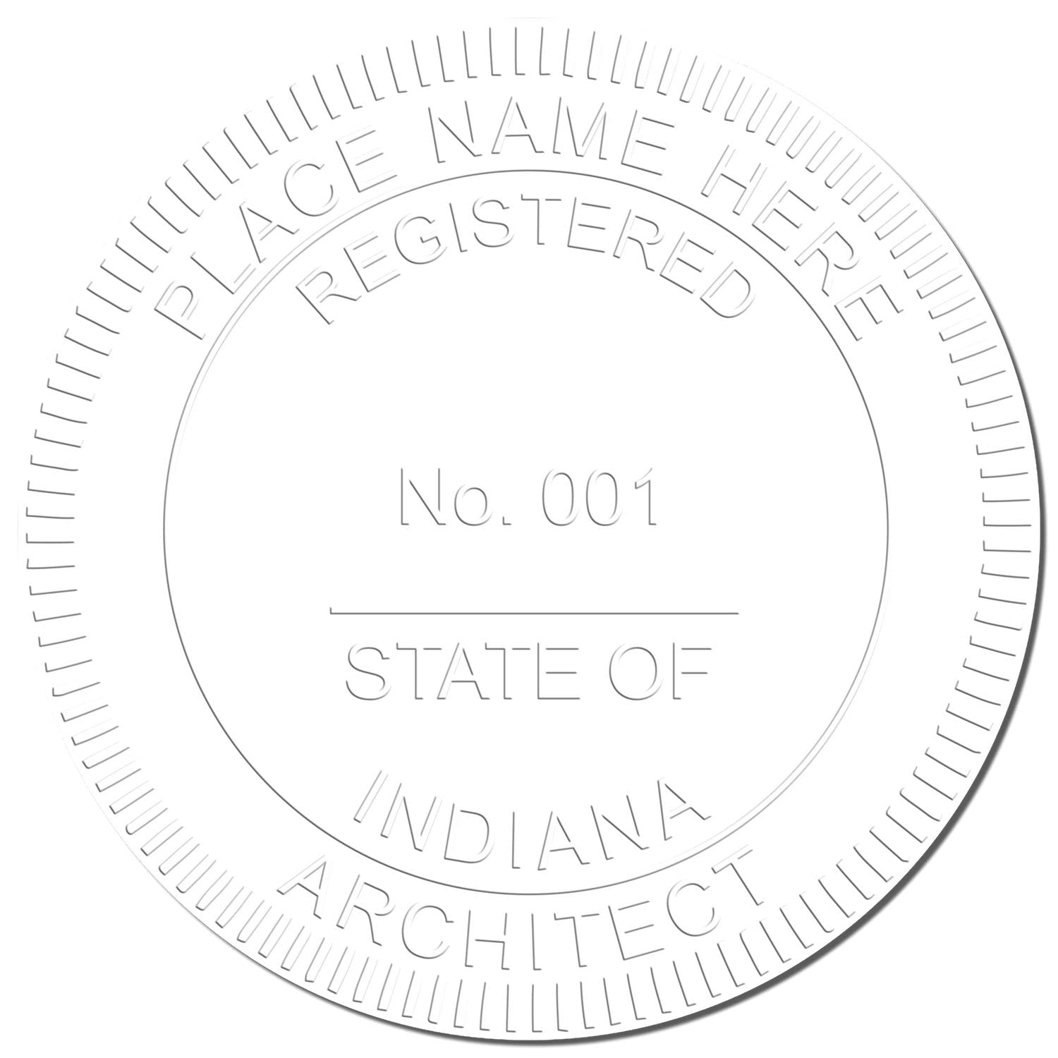 Premium Handheld Architect Seal for Indiana - Ideal for Indiana Architects, Architect Seal in, Size 1-5/8 - Perfect Tool for Professional Indiana Architect Seal Stamping Needs, in Architectural Seal - Image 4