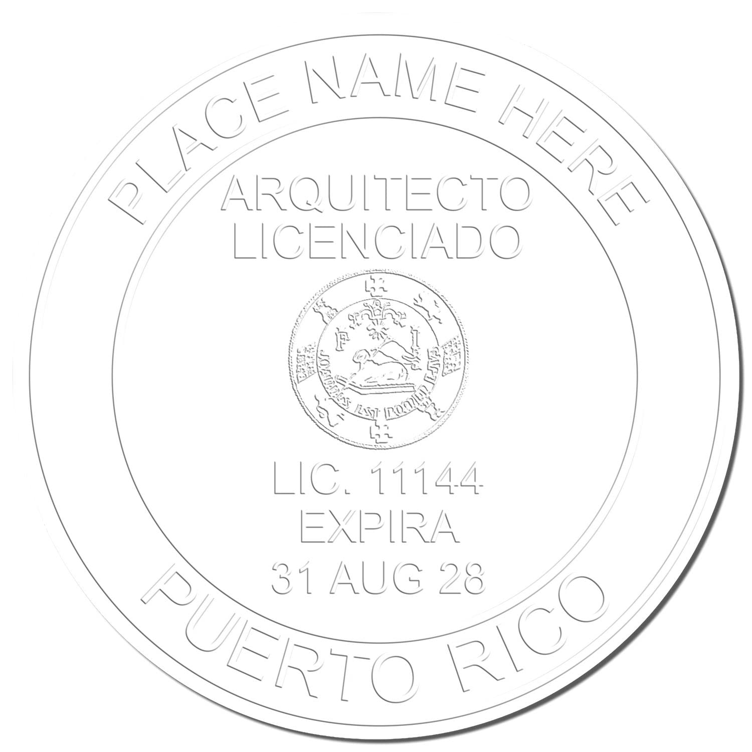 Premium Handheld Architect Seal for Puerto Rico, 2" Size, Size - Ideal for Puerto Rico Architect, Architectural Stamp - Ideal for Professional Use, Puerto Rico Architect Seal, Architect Seal PR - Image 4