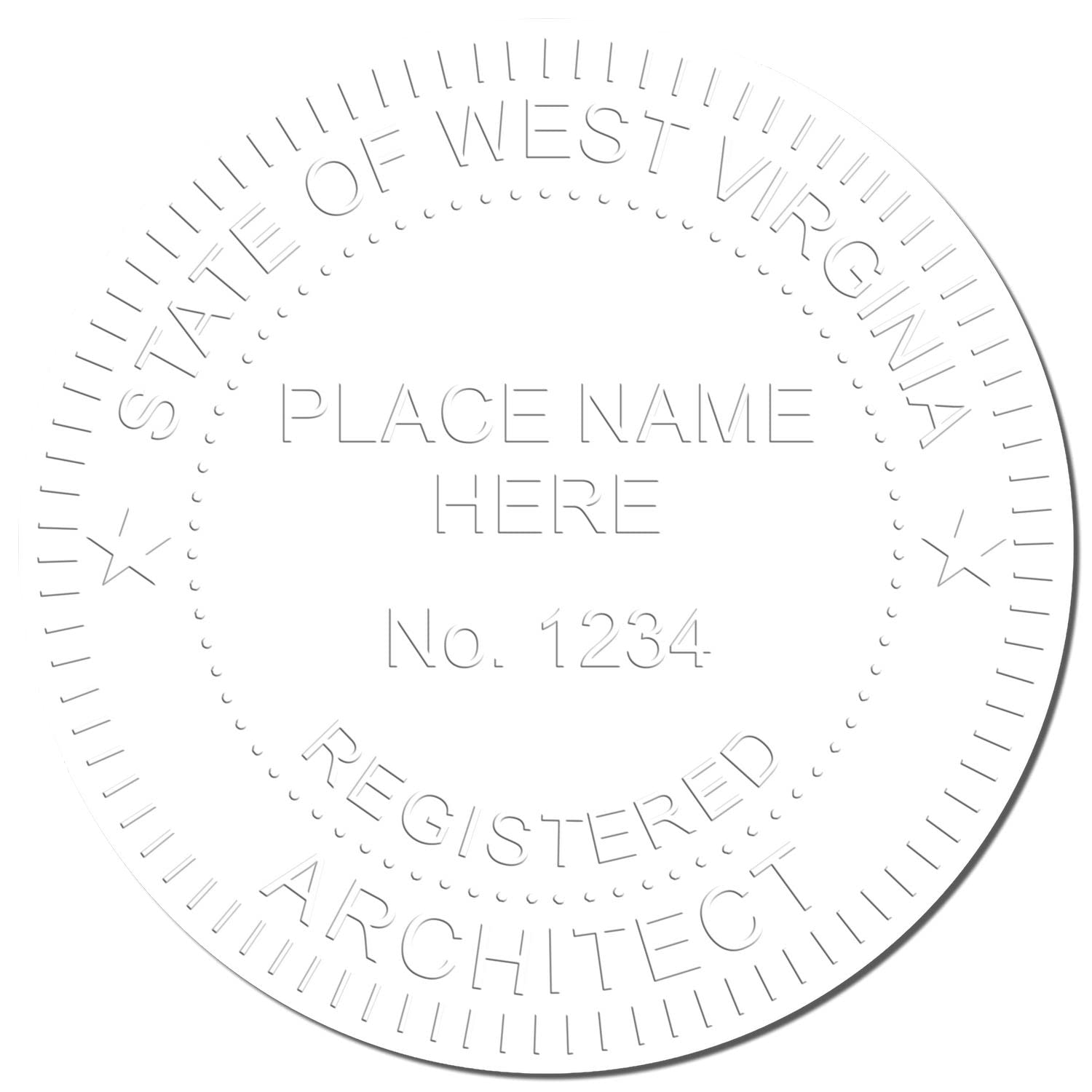 Premium Handheld Architect Seal for West Virginia - West Virginia Architect Seal, Size 1-5/8 - Ideal for Professional West Virginia Architects - Architect Seal WV, West Virginia Architectural Seal - Image 4