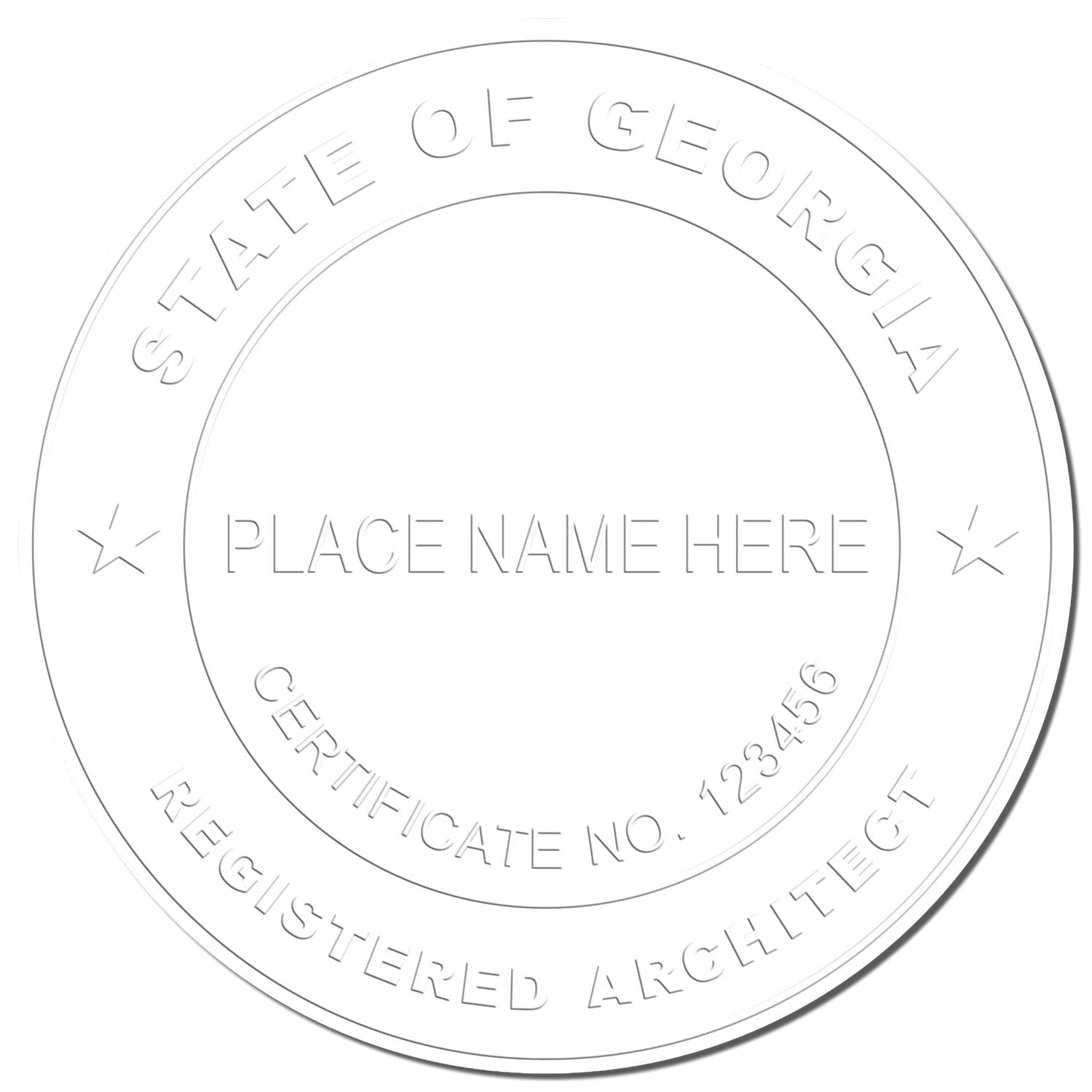 Premium Handheld Architectural Embossed Seal for Georgia - Ideal Georgia Architect Seal, Size 1-3/4 - Ideal for Georgia Architect, Architect Seal GA - Essential Tool for Architects in Georgia - Image 4