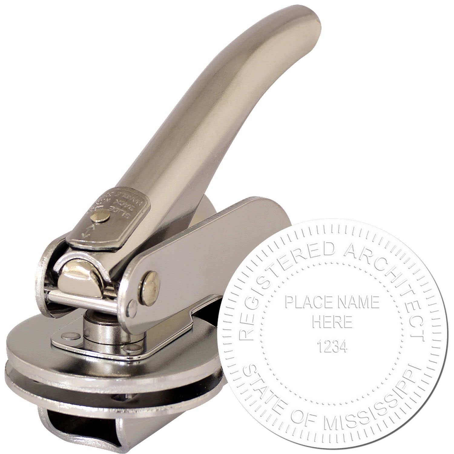 Premium Handheld Architectural Embossed Seal, Ideal for Mississippi Architect, Mississippi Architect Seal, Ideal for Professional Use - Architect Seal MS, Designed for Mississippi Architects - Image 2