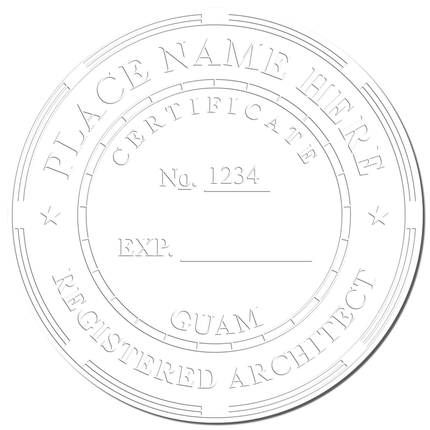 Premium Handheld Architectural Embossed Seal Stamp - Ideal for Guam Architects, Guam Architect Seal, Perfect Size 1-1/2 - Essential Tool for Architect Seal GU - Designed for Professional Use in Guam - Image 4