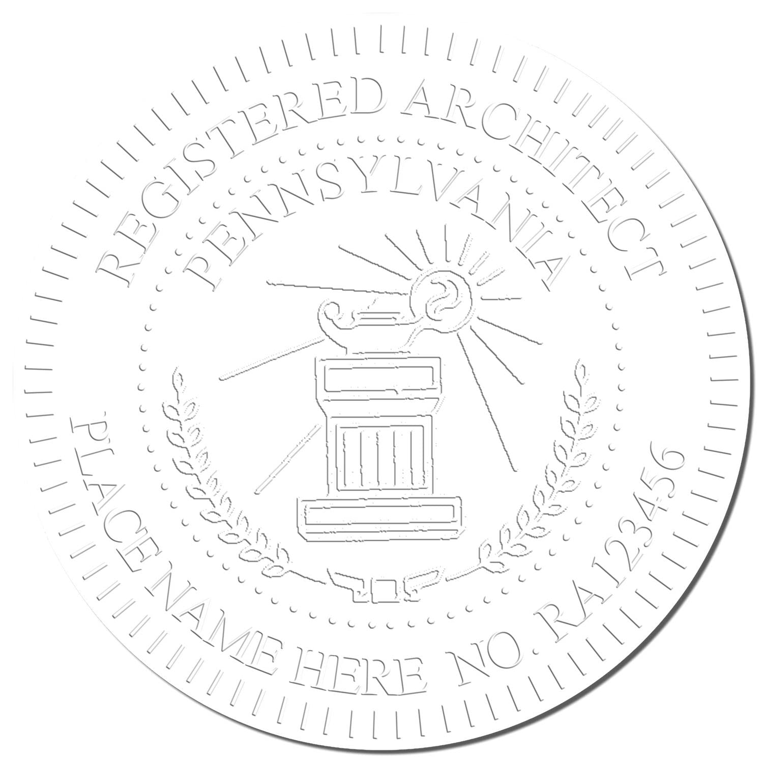 Premium Handheld Architectural Embossed Seal Stamp, Pennsylvania Architect Seal, Ideal for Pennsylvania Architect, Size 1-5/8, Architect Seal PA - Essential Tool for Pennsylvania Architects - Image 4