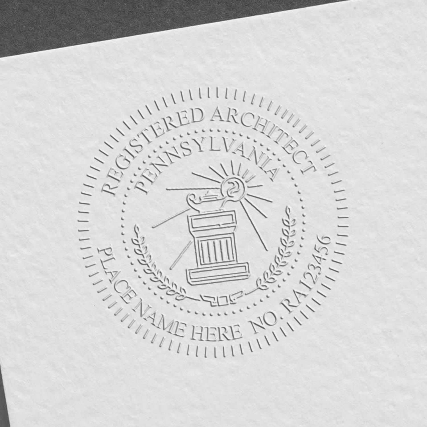 Premium Handheld Architectural Embossed Seal Stamp, Pennsylvania Architect Seal, Ideal for Pennsylvania Architect, Size 1-5/8, Architect Seal PA - Essential Tool for Pennsylvania Architects - Image 6