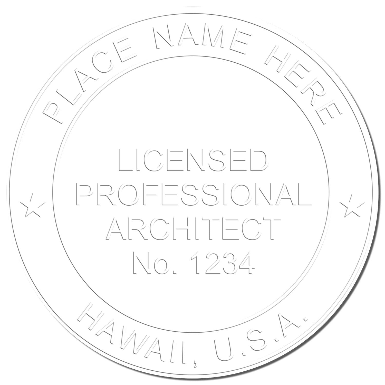 Premium Handheld Architectural Embossed Stamp - Hawaii Architect Seal, Ideal for Hawaii Architect, Size 1-1/2 - Architect Seal HI, Ideal for Professional Use - Essential Tool for Hawaii Architects - Image 4