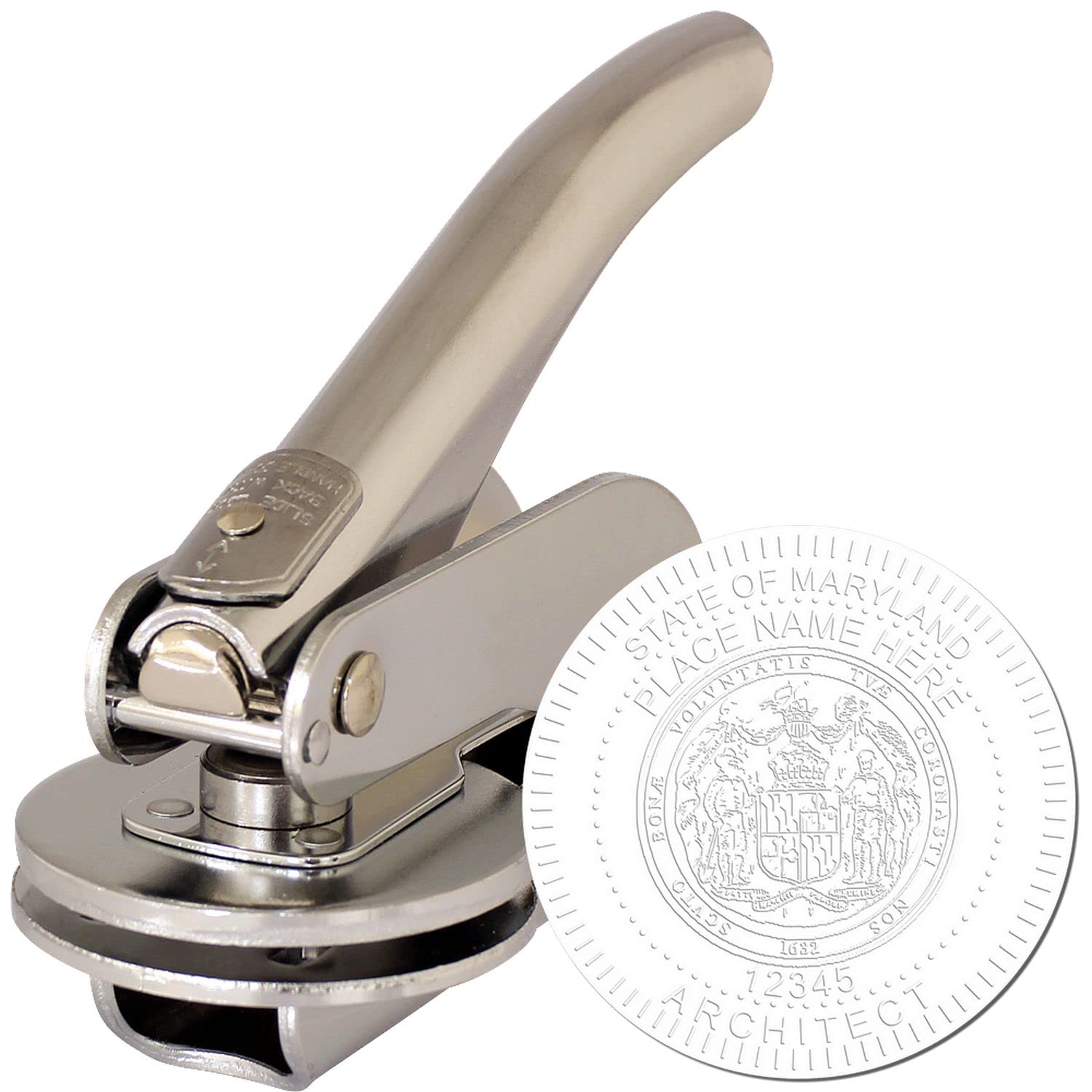 Premium Handheld Architectural Embosser - Ideal for Maryland Architect, Incorporates Maryland Architect Seal, Size 1-5/8 - Perfect Tool for Architect Seal MD - Essential for Maryland Architects - Image 2