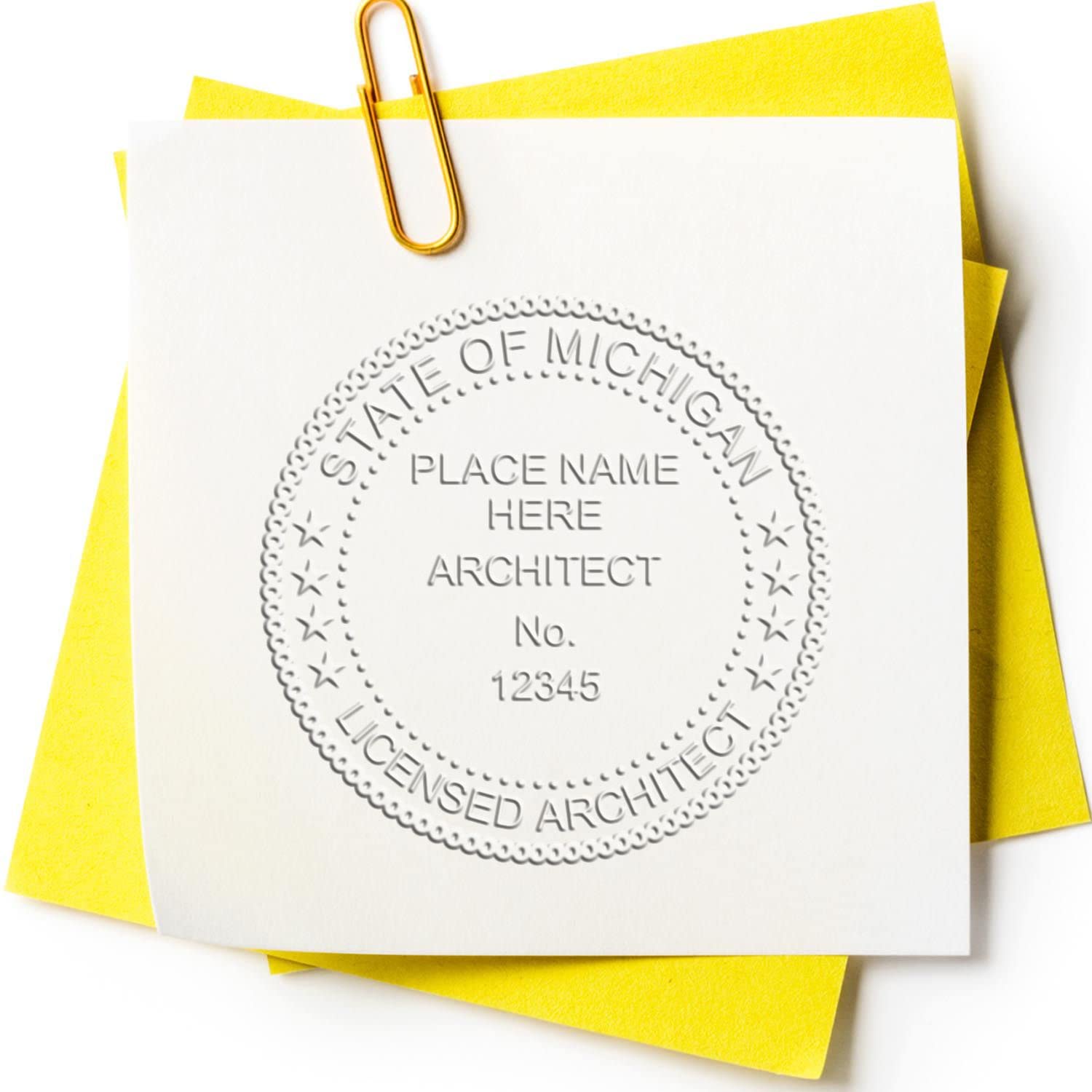 Premium Handheld Architectural Embossing Seal, Ideal for Michigan Architects - Michigan Architect Seal, Essential Tool for Architect Seal MI - Designed for Professional Use in Michigan - Image 6