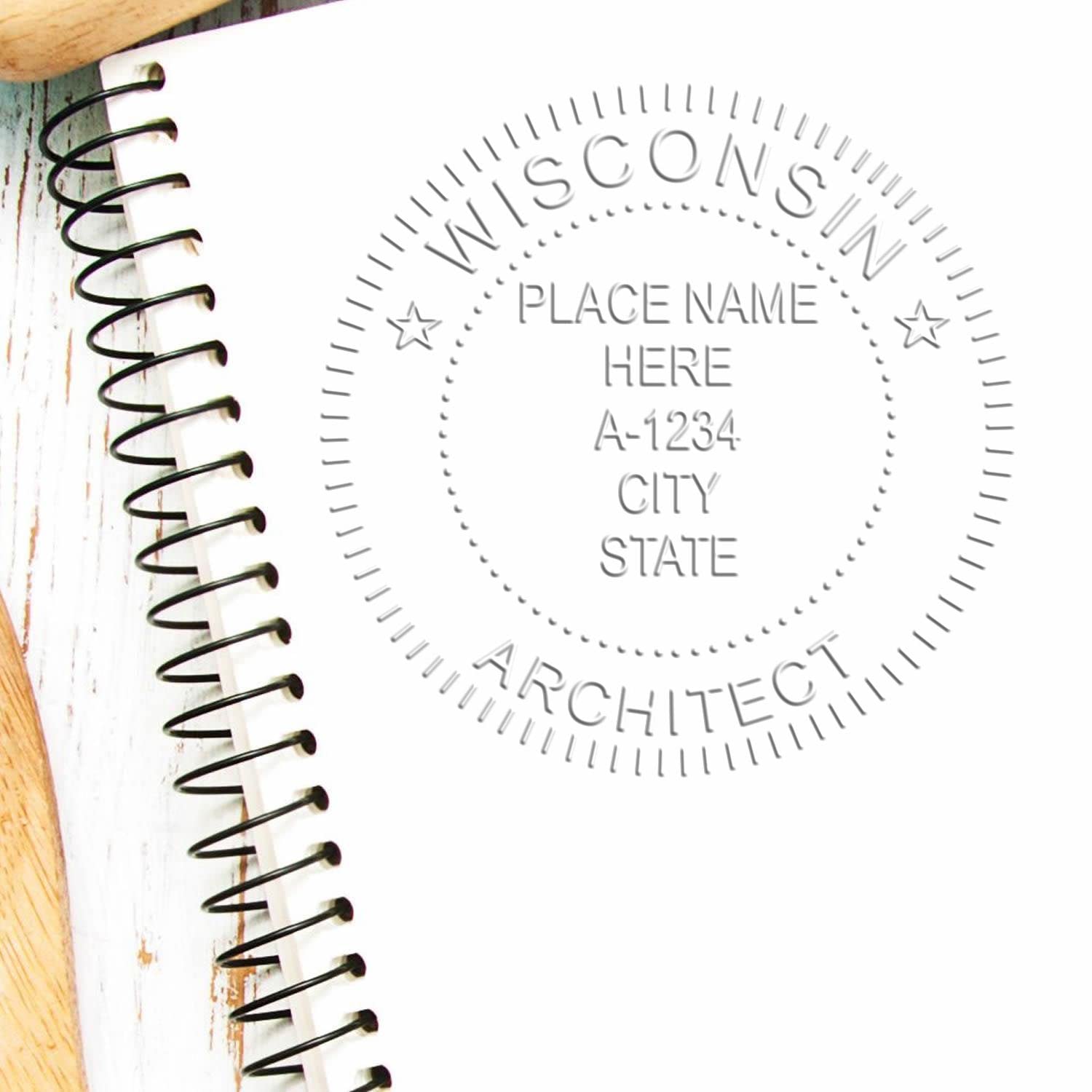 Premium Handheld Architectural Embossing Seal, Ideal for Wisconsin Architects - Wisconsin Architect Seal, Perfect Size 1-5/8 - Essential Architect Seal WI, Designed for Professional Use in Wisconsin