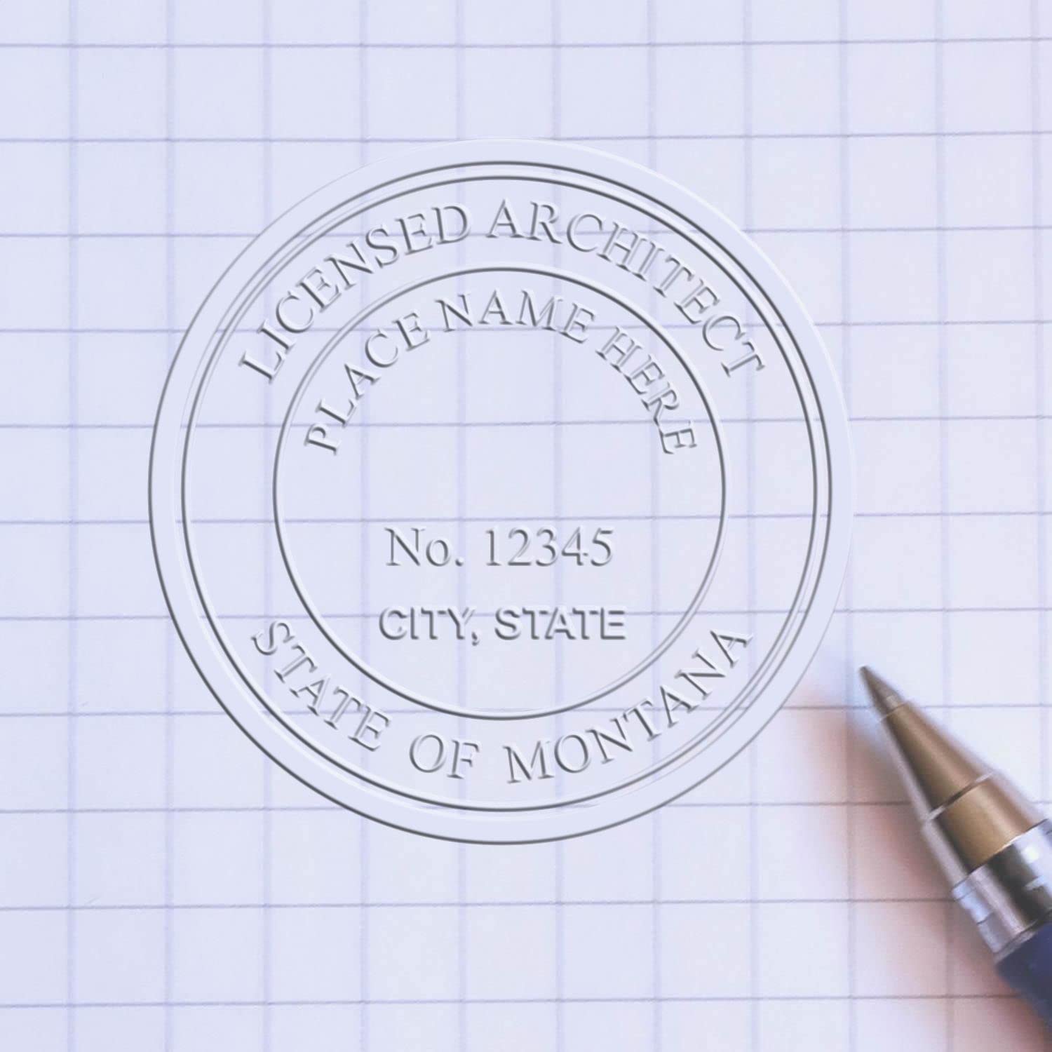 Premium Handheld Architectural Seal Embosser - Ideal for Montana Architects, Montana Architect Seal, Perfect Size 1-5/8, Essential Tool for Architect Seal MT - Designed for Montana Architects - Image 6