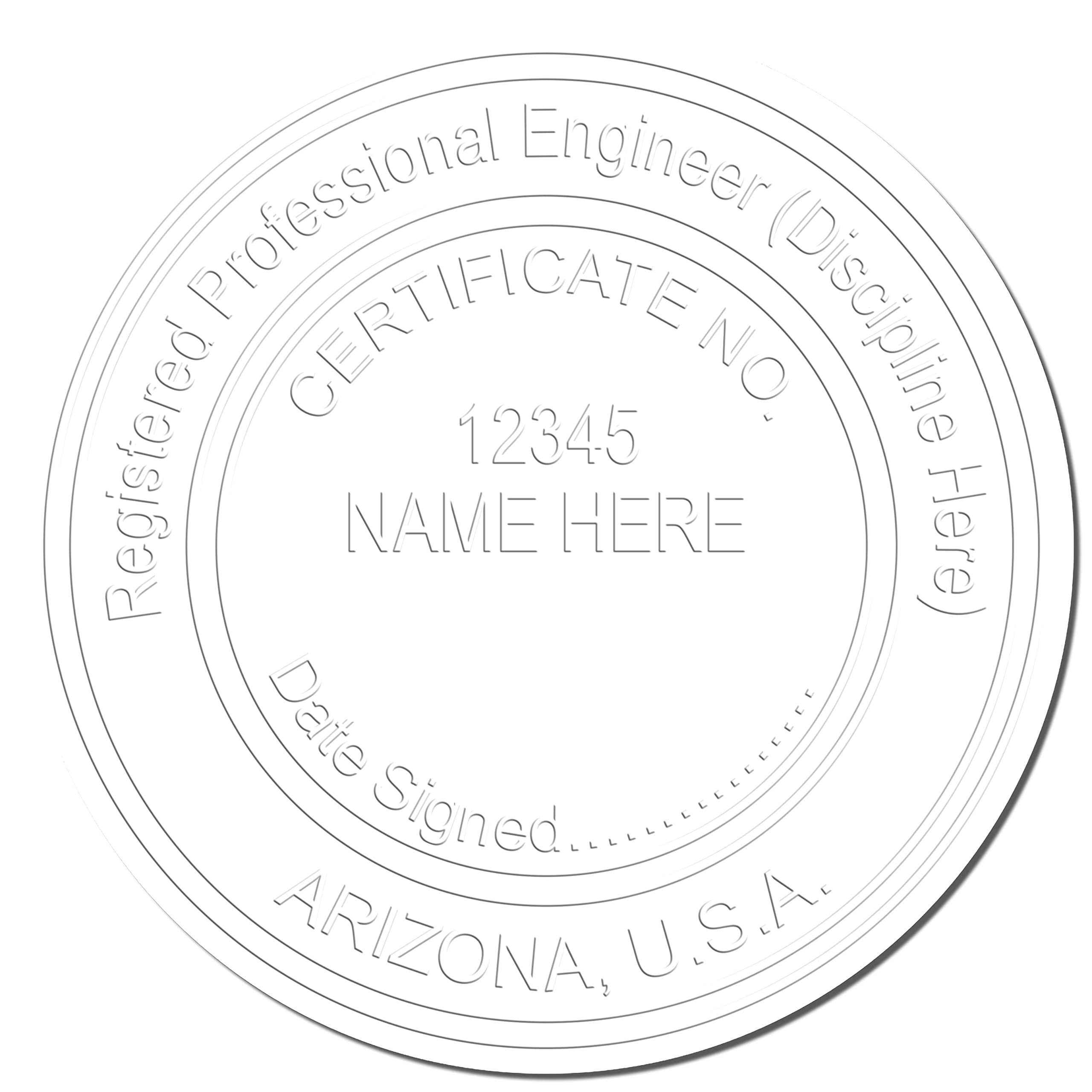 Premium Handheld Arizona PE Seal - Registered Professional Engineer Seal for Arizona Engineers, Ideal Size 1-1/2 - for Arizona Engineer Use - Arizona Engineer Seal, PE Seal Arizona - Image 4